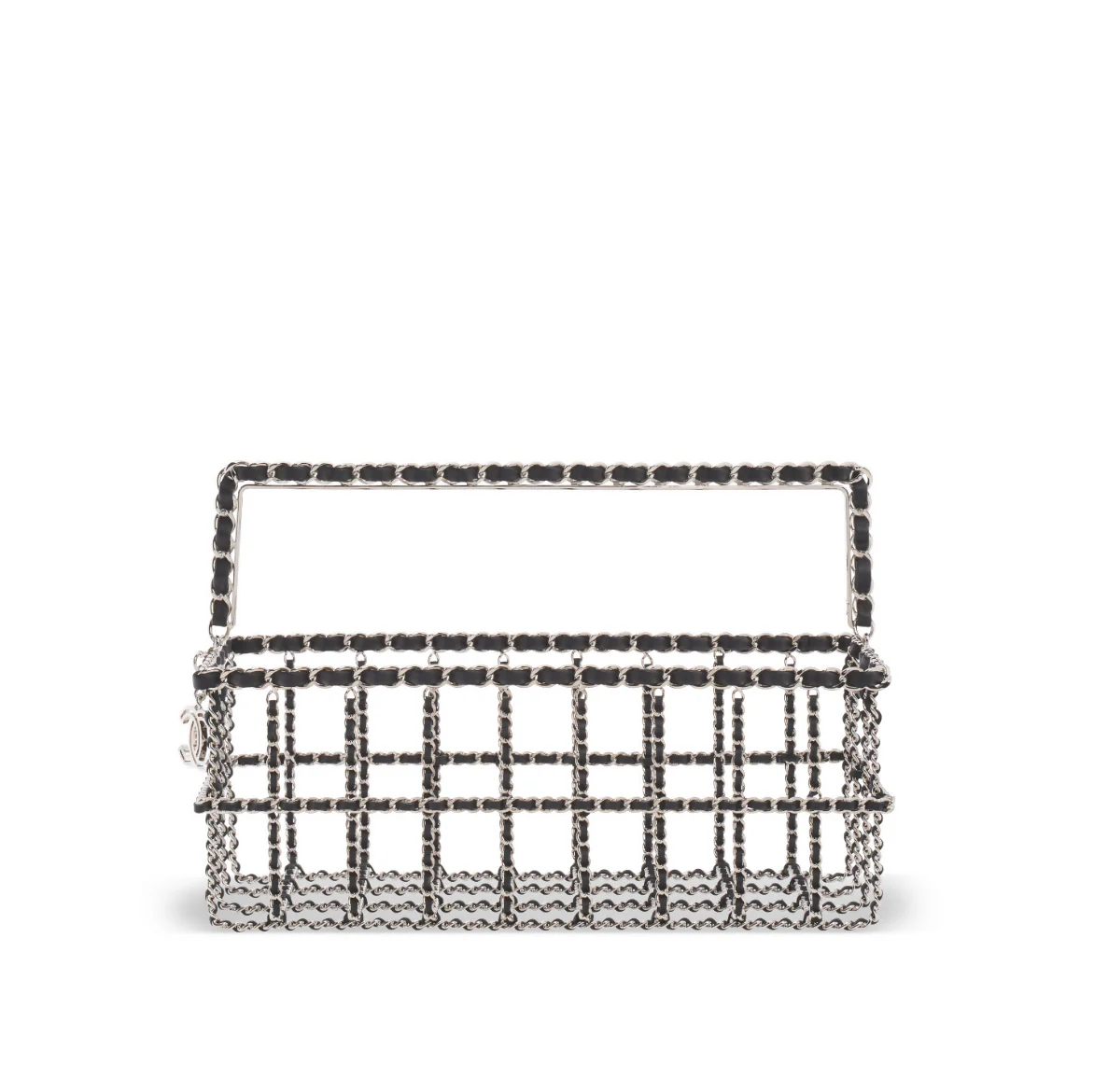 Chanel Supermarket Runway Metal & Black Lambskin Shopping Basket, 2014