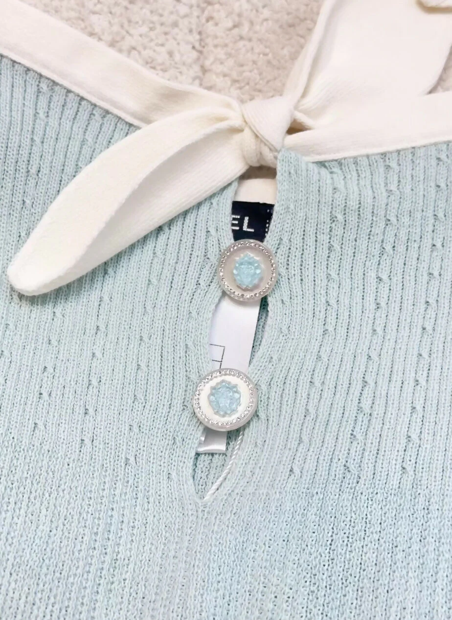 Chanel 22P Blue/White Top - Image 2