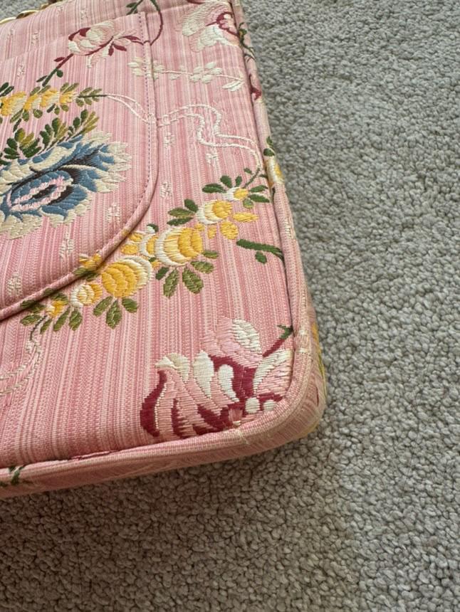 Chanel Timeless Jumbo Brocade Silk Rose - Image 13