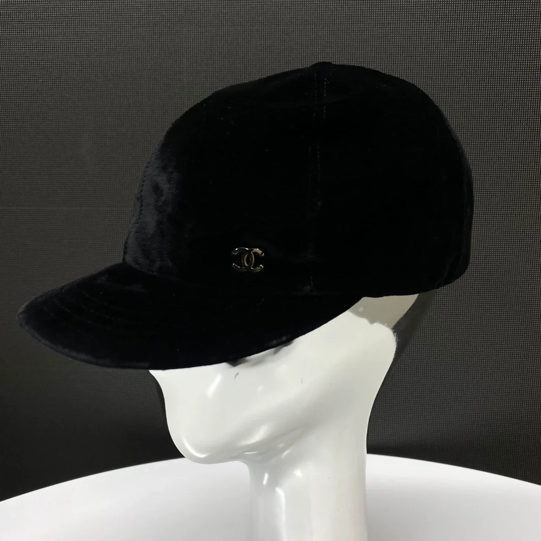 Chanel velvet black double C logo hat - Image 2