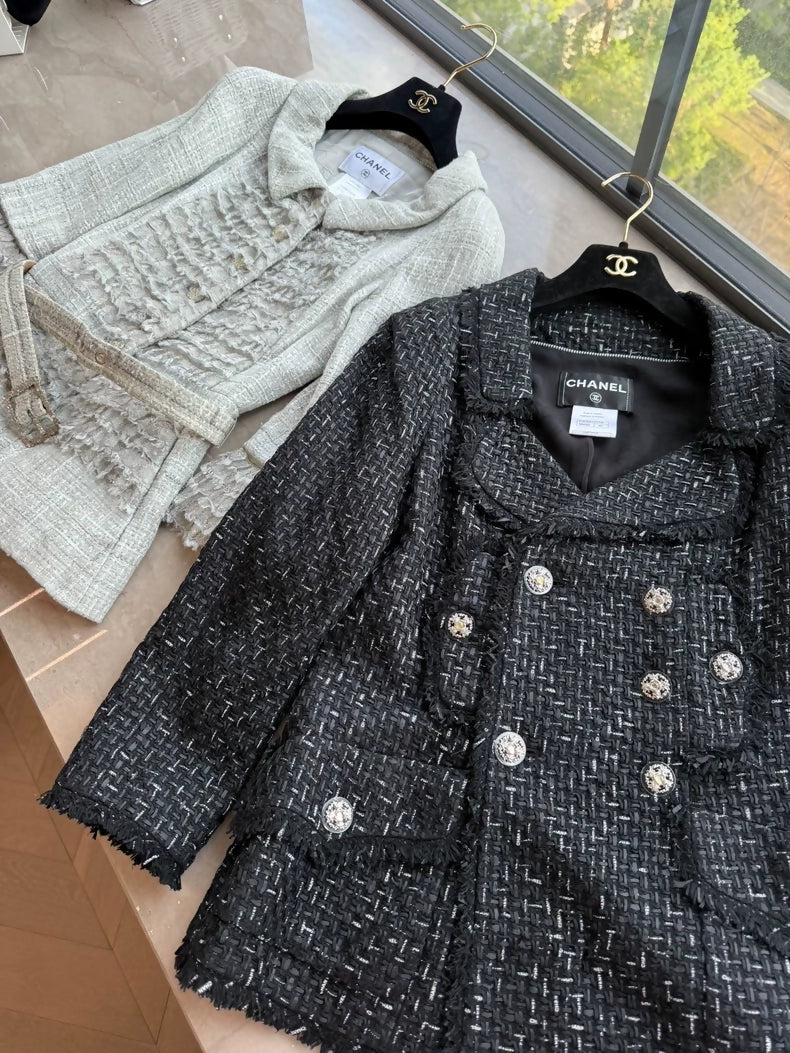 Chanel 13C black tweed coat - Image 2