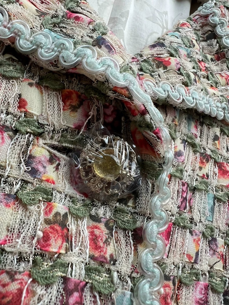 Chanel vintage rose tweed jacket - Image 3