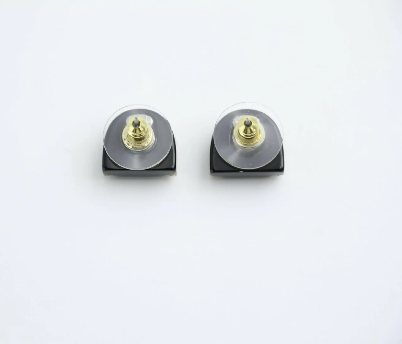 Chanel Vintage 00A Rhinestone Ring Shape Stud Earrings - Image 5
