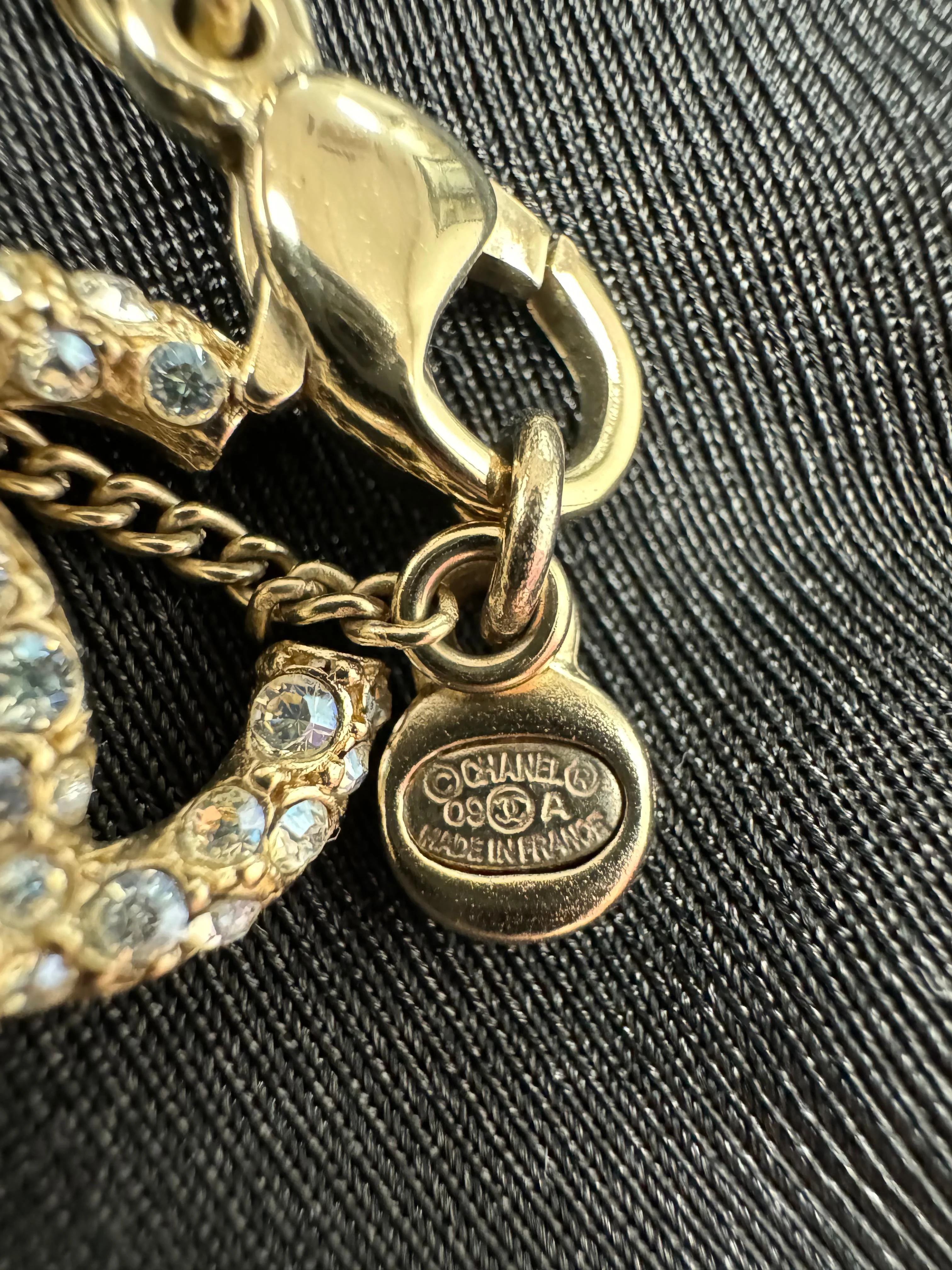 Chanel Vintage 09A Rhinestone Classic Cc Necklace - Image 11