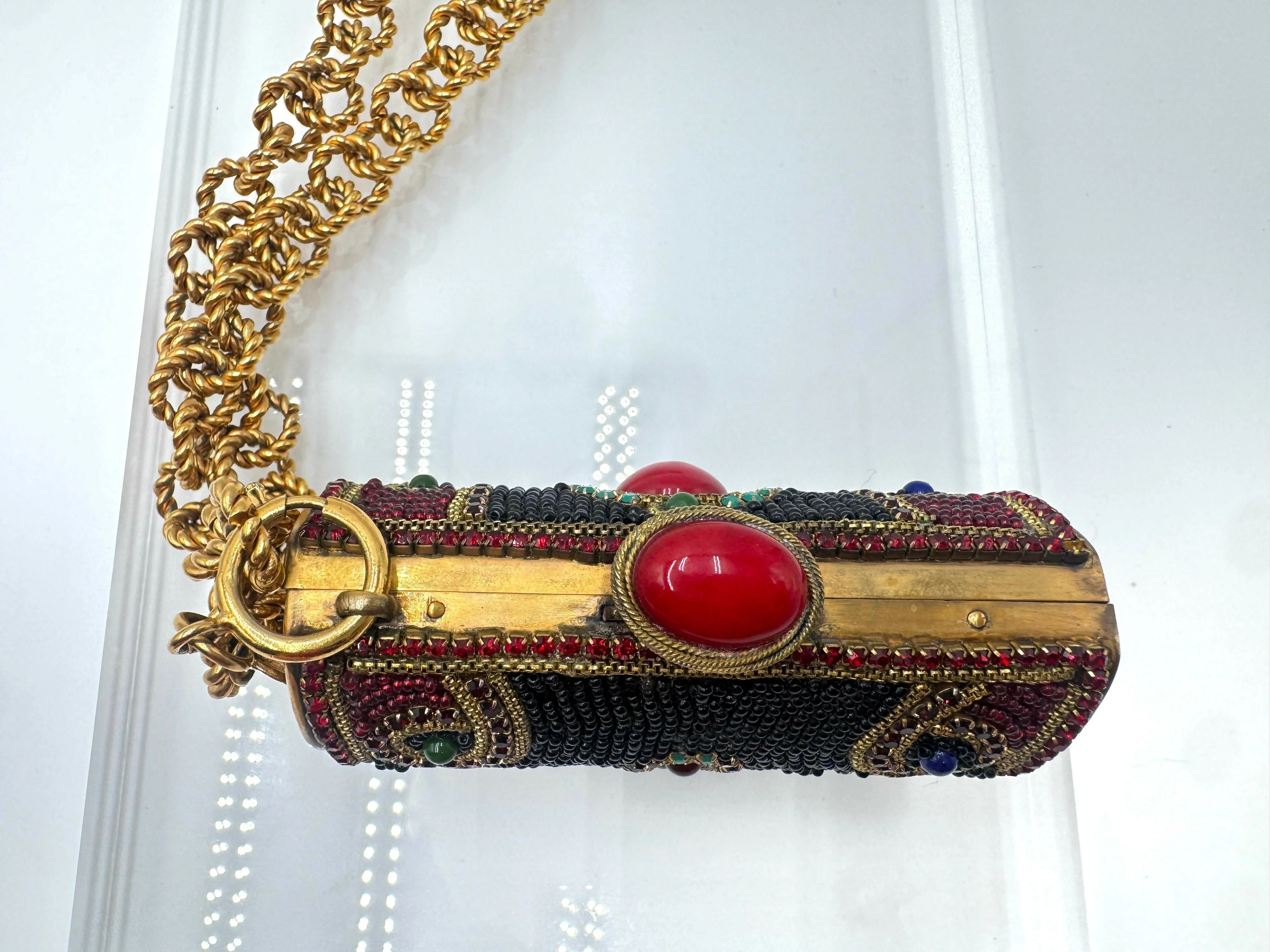 Chanel Vintage 1980 Beaded Jeweled Belt / Minaudiere - Image 10