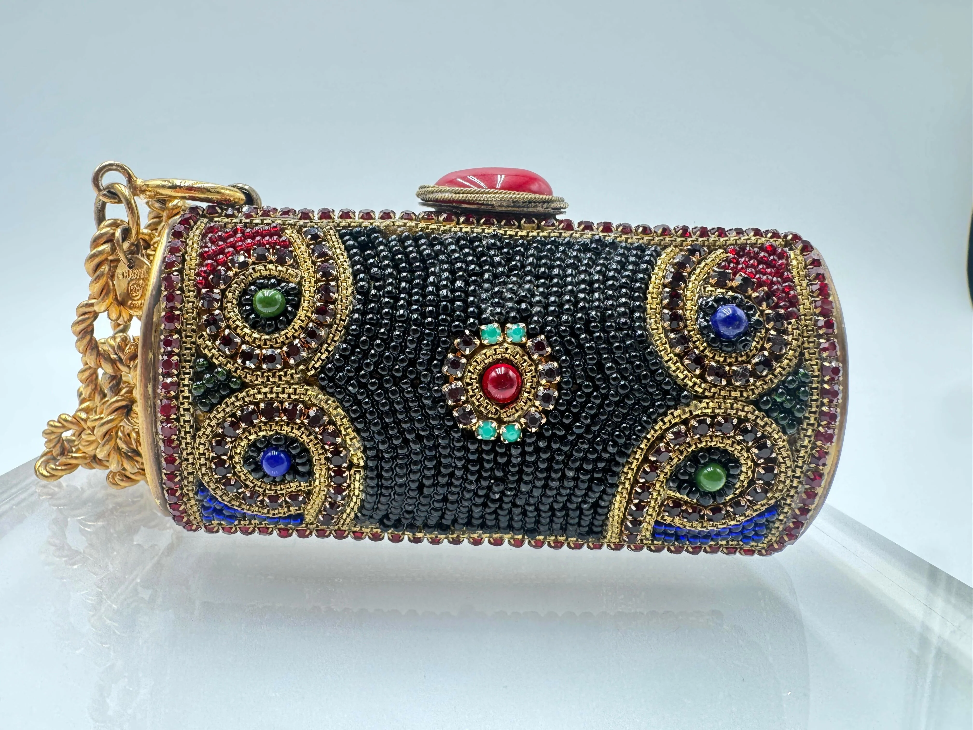Chanel Vintage 1980 Beaded Jeweled Belt / Minaudiere - Image 3