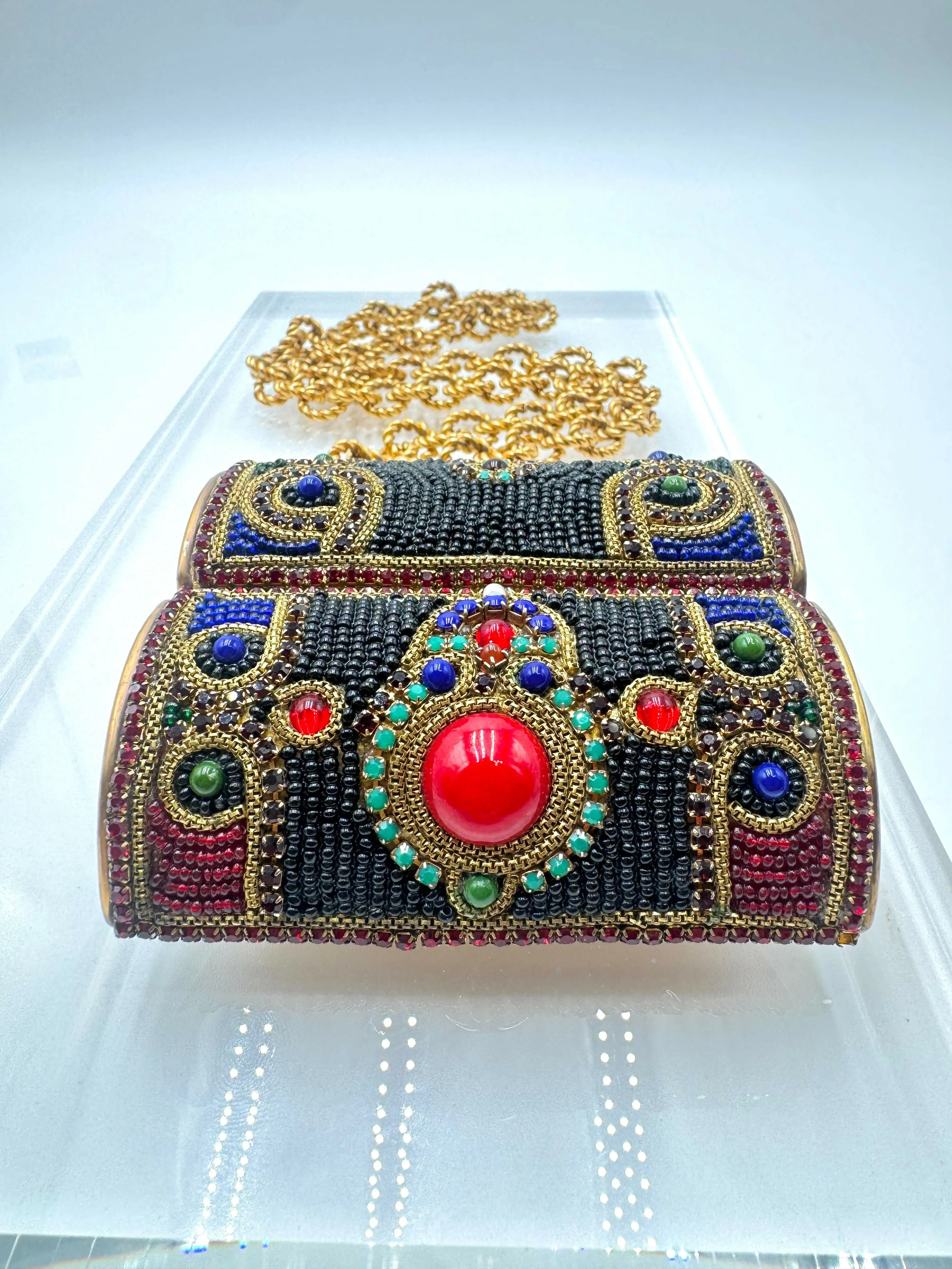 Chanel Vintage 1980 Beaded Jeweled Belt / Minaudiere - Image 4