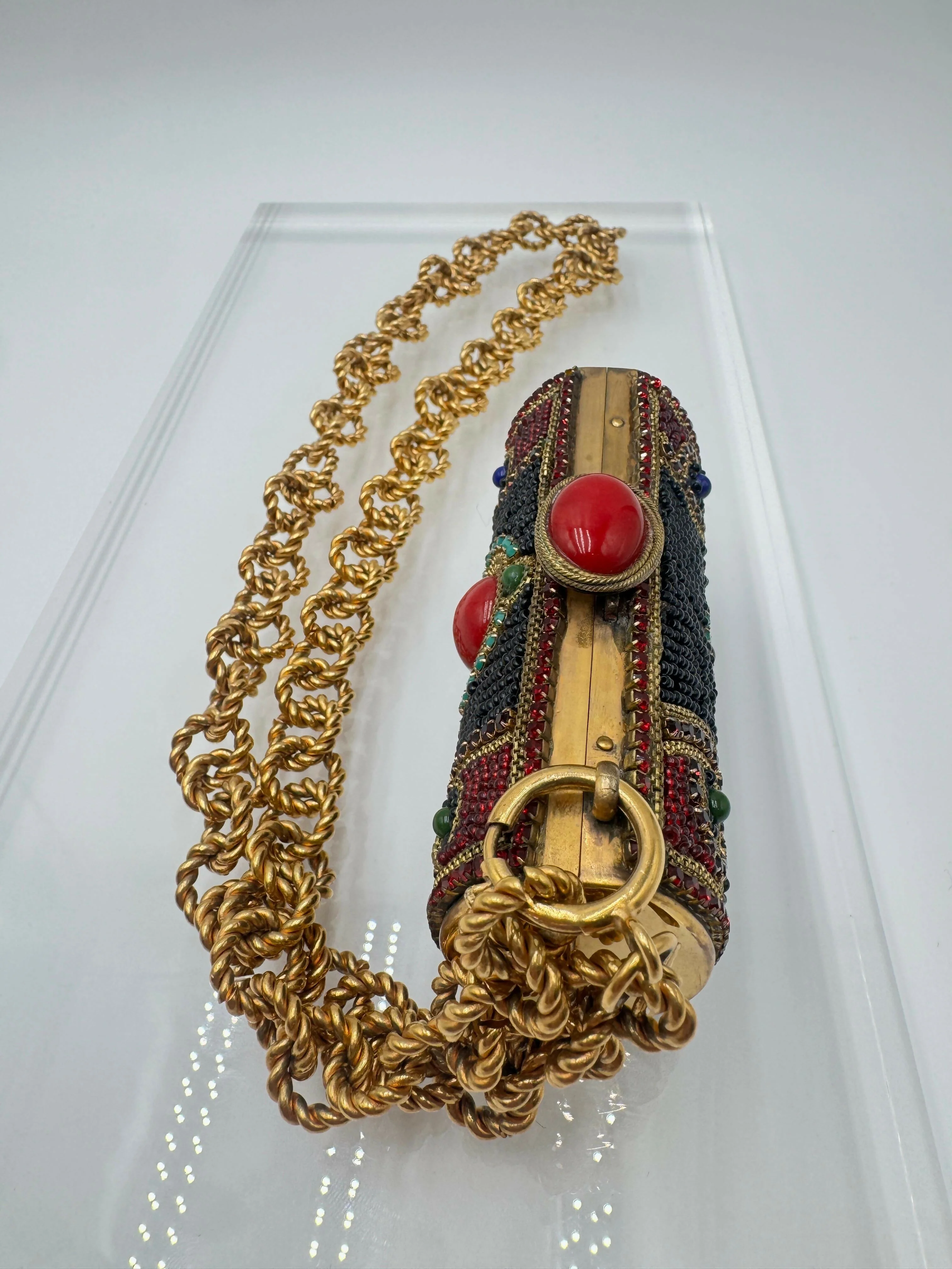 Chanel Vintage 1980 Beaded Jeweled Belt / Minaudiere - Image 6