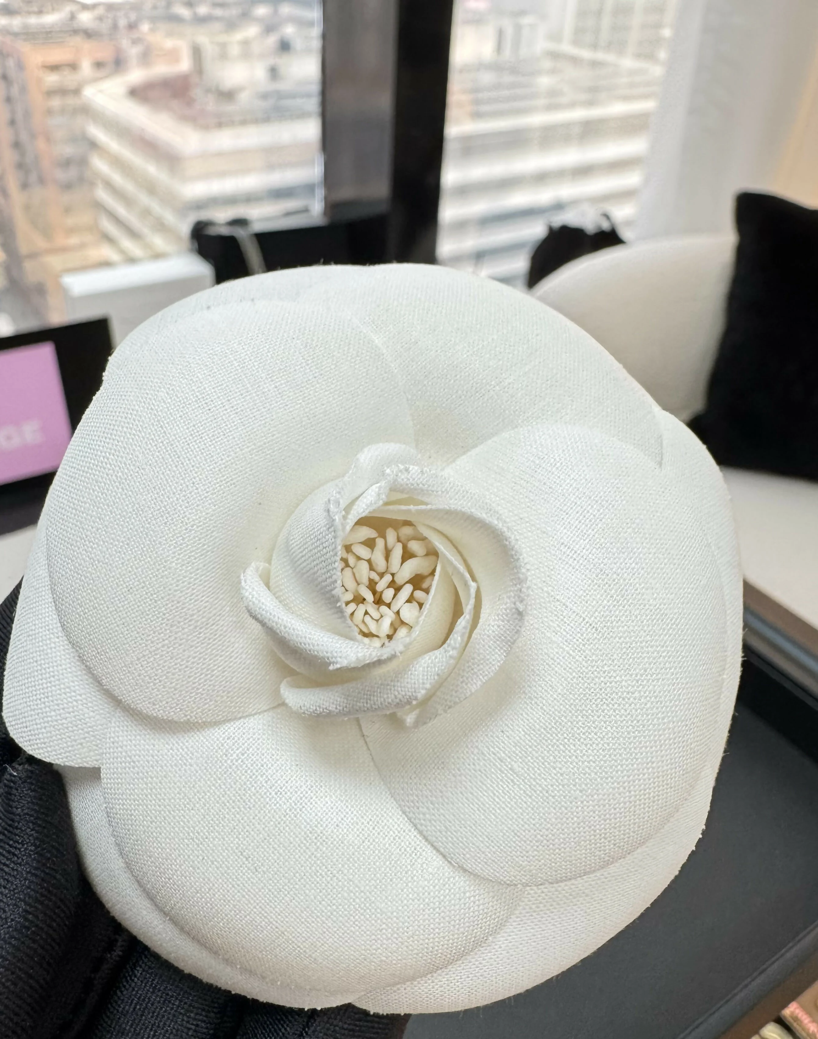 Chanel Vintage 1981-85 Silky White Camellia Brooch