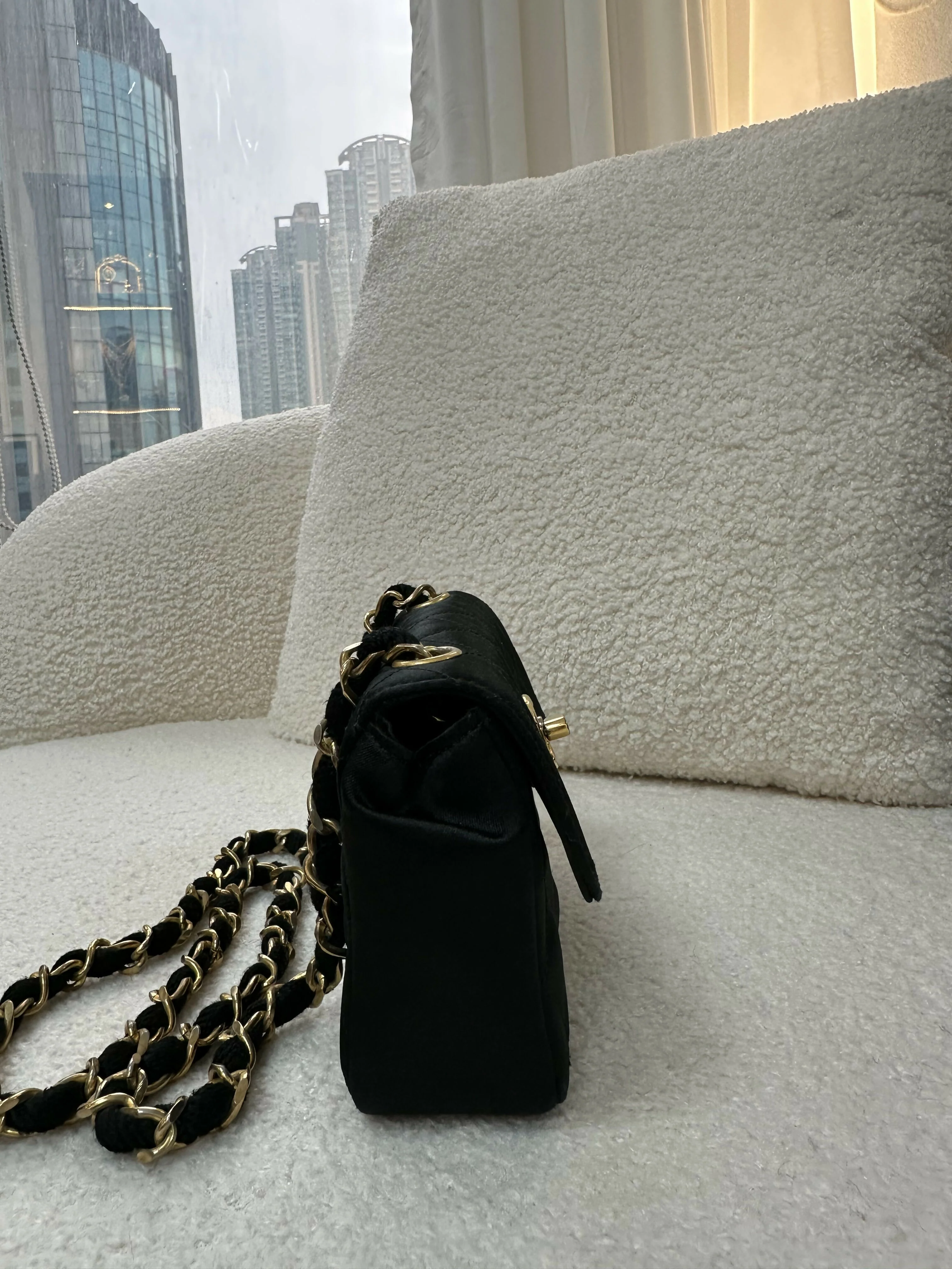 Chanel Vintage (1986-88) Classic Mini Satin Bag - Image 3