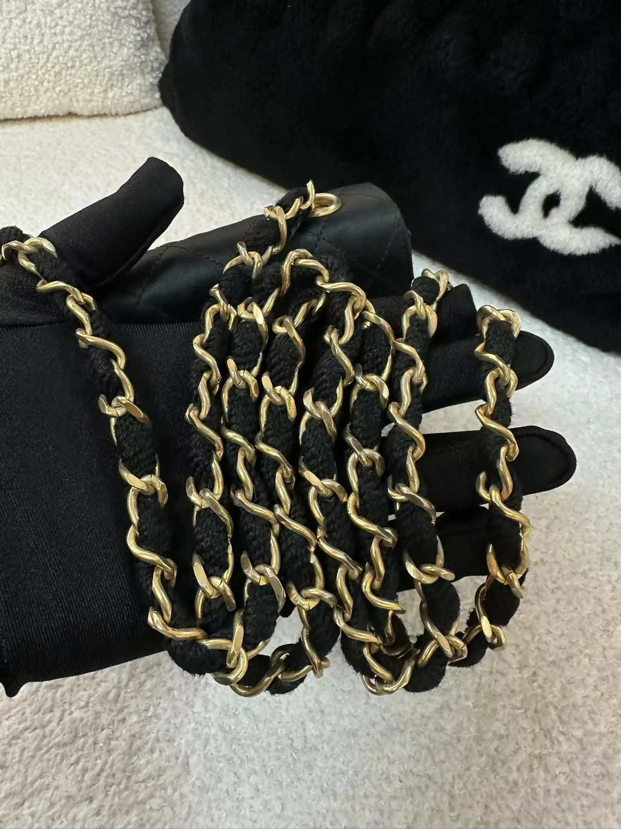 Chanel Vintage (1986-88) Classic Mini Satin Bag - Image 5