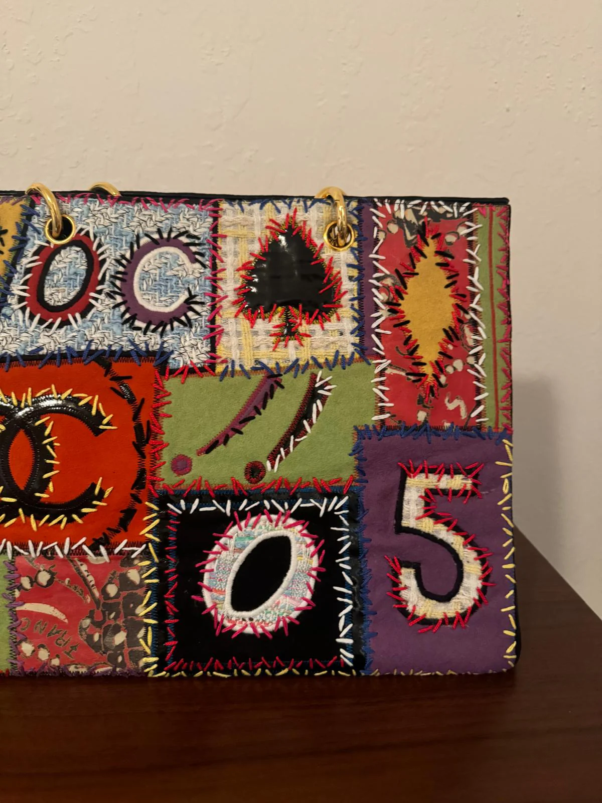 Chanel Vintage 1993 couture patchwork tote - Image 3