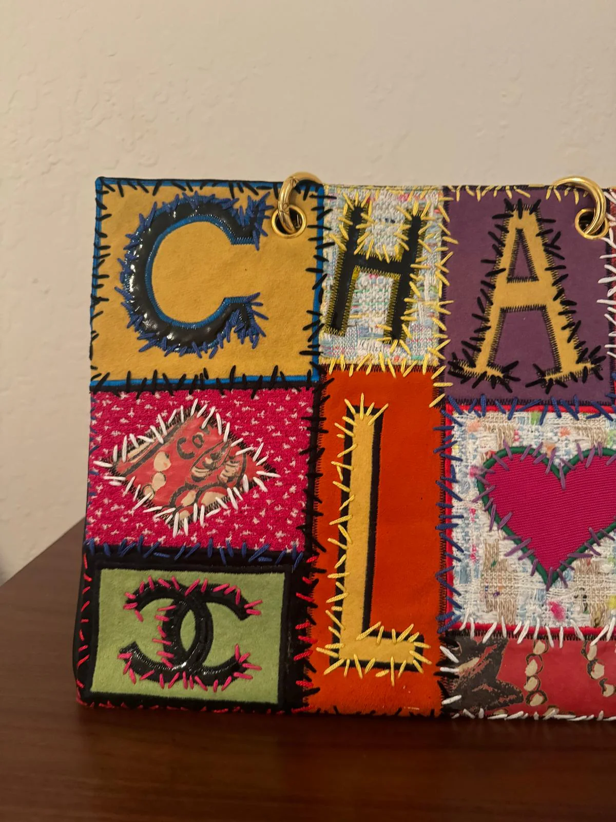 Chanel Vintage 1993 couture patchwork tote - Image 7