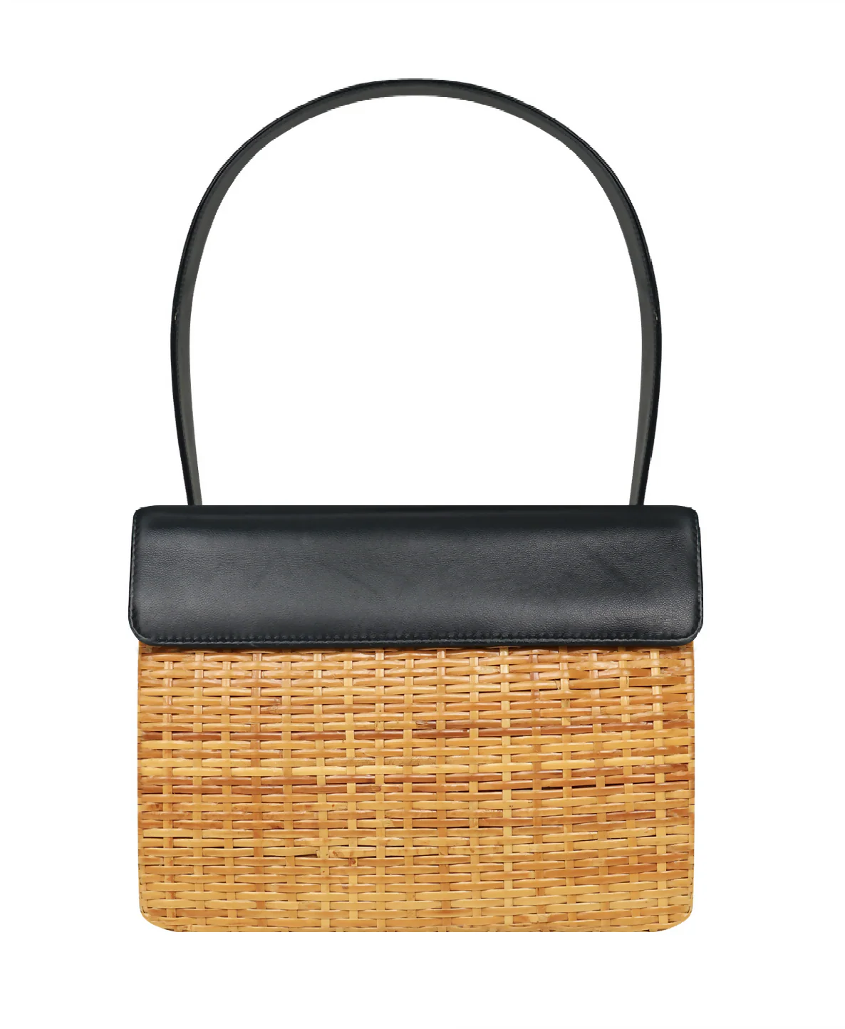 Chanel Vintage 1998 Calfskin Rattan Basket Flap Bag - Image 3