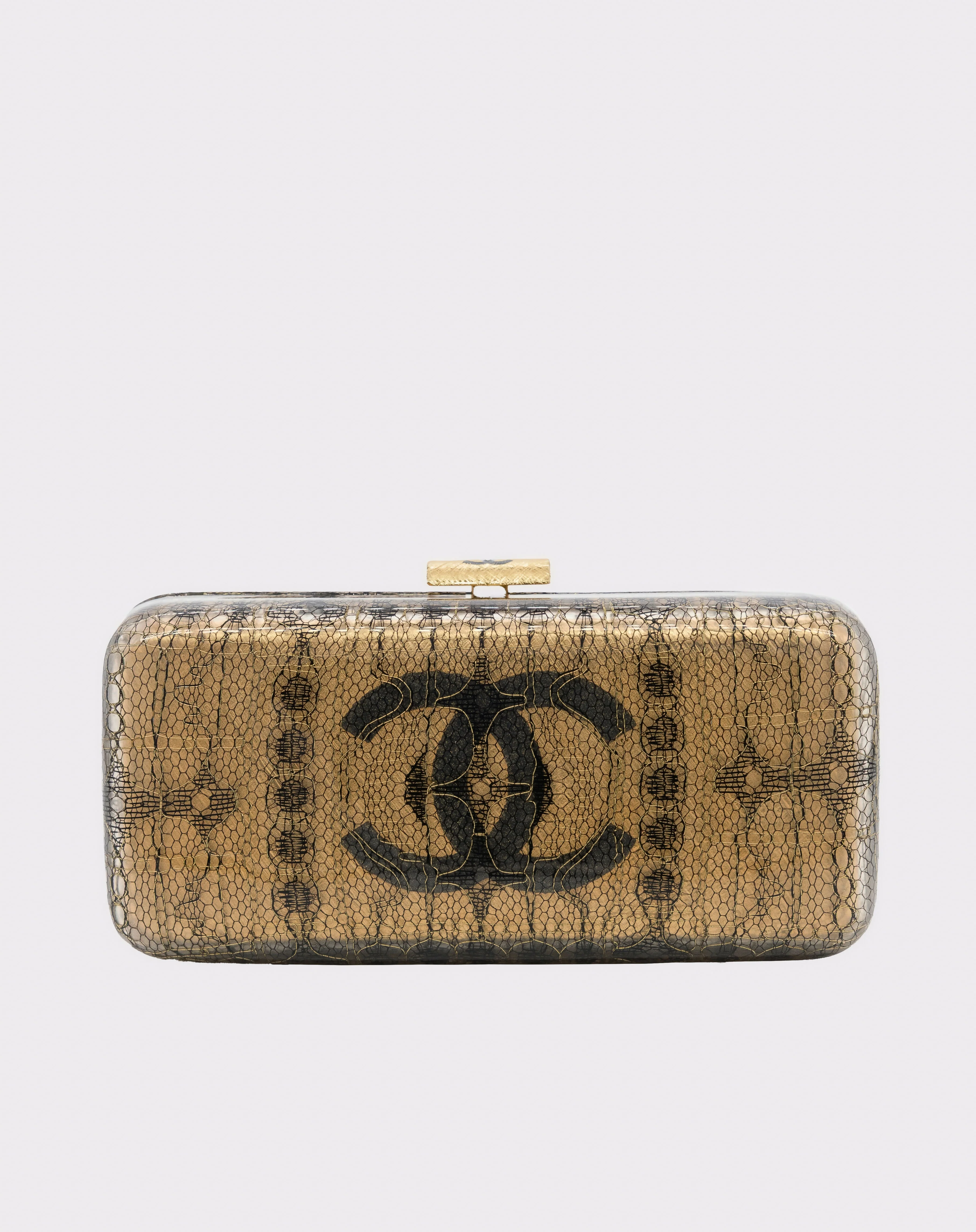 Chanel Vintage 2004-2005 Lace Gold Minaudière
