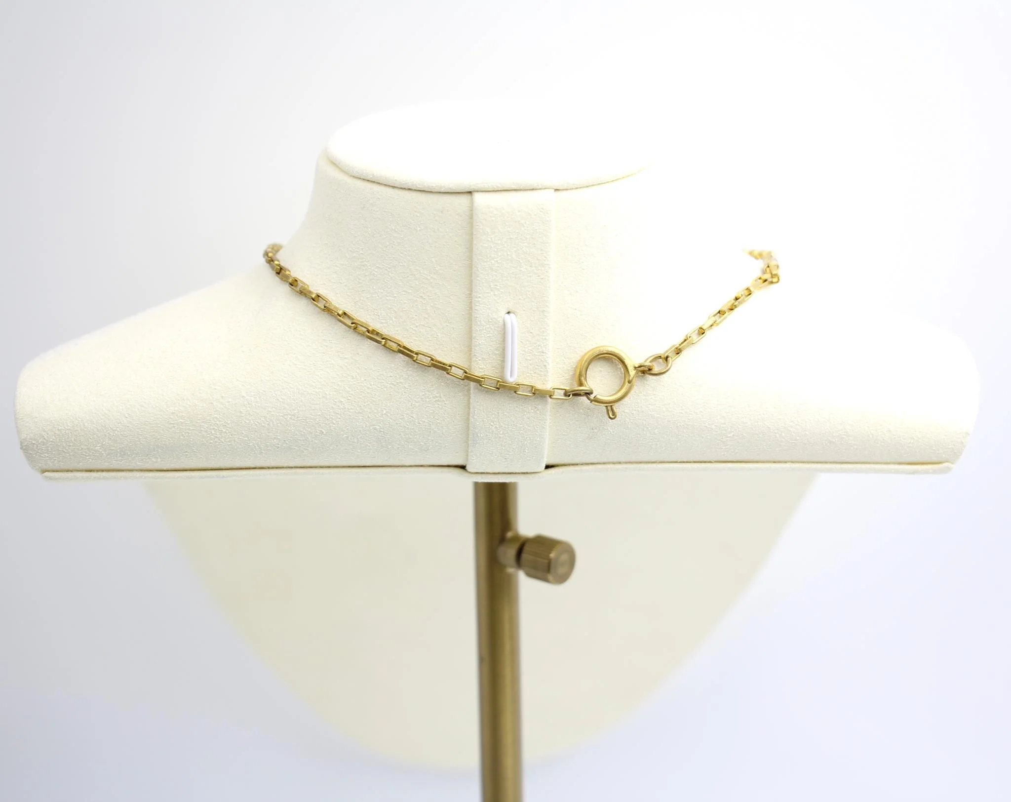 Chanel Vintage 71 80 Years Gold Plated Straight Stripe Chain Necklace - Image 7