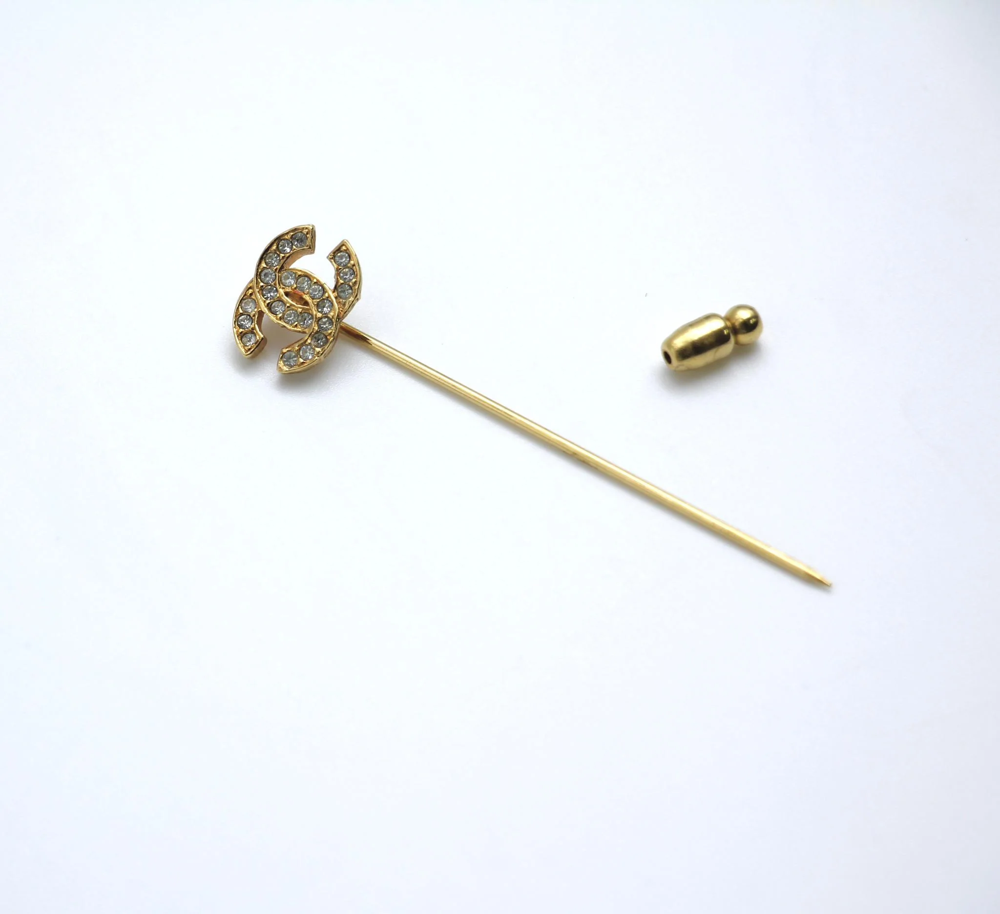 Chanel Vintage 71 80 Years Rhinestone Cc Brooch - Image 2