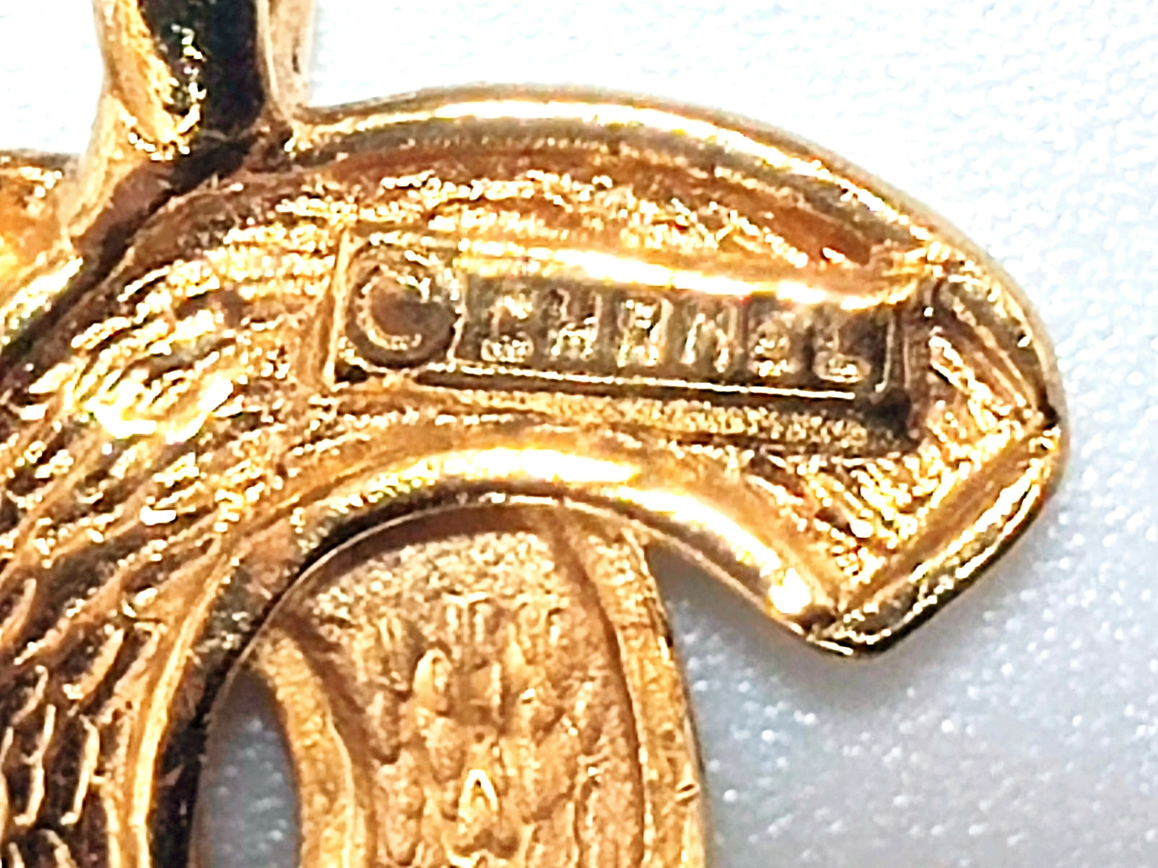 Chanel Vintage 81-85 Gold Plated Quilted Coco Mark Necklace - Image 7