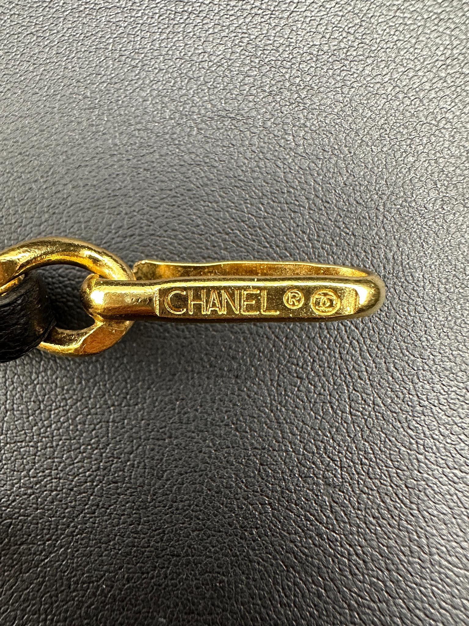 Chanel Vintage 82 Gold Plated Leather Gold Coin Chain Waist Chain - Image 6