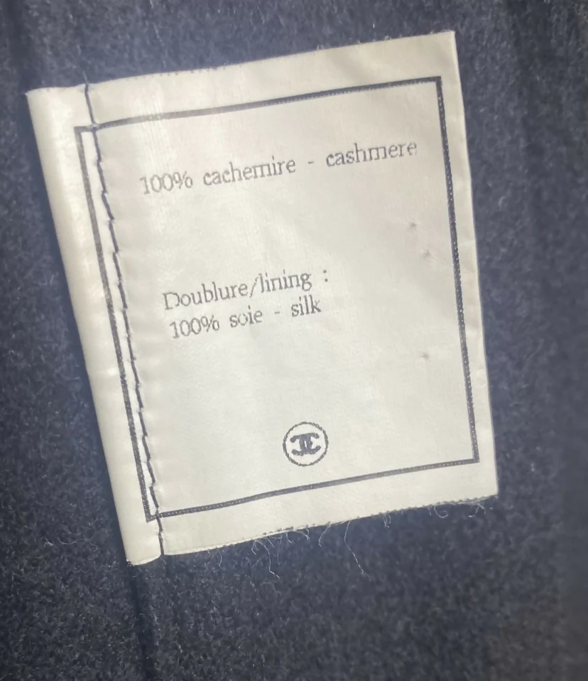 Chanel Vintage 94A Black Oversized Cashmere Long Jacket Coat FR 36 - Image 10