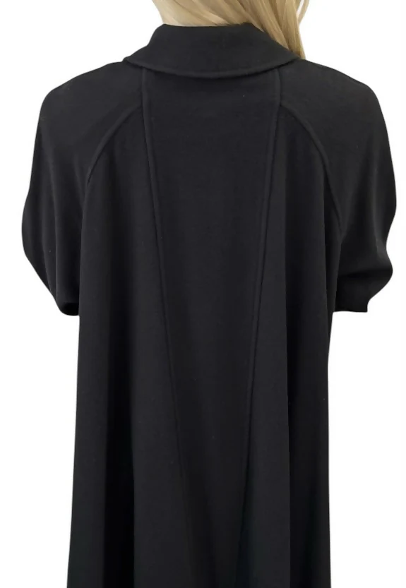 Chanel Vintage 94A Black Oversized Cashmere Long Jacket Coat FR 36 - Image 5