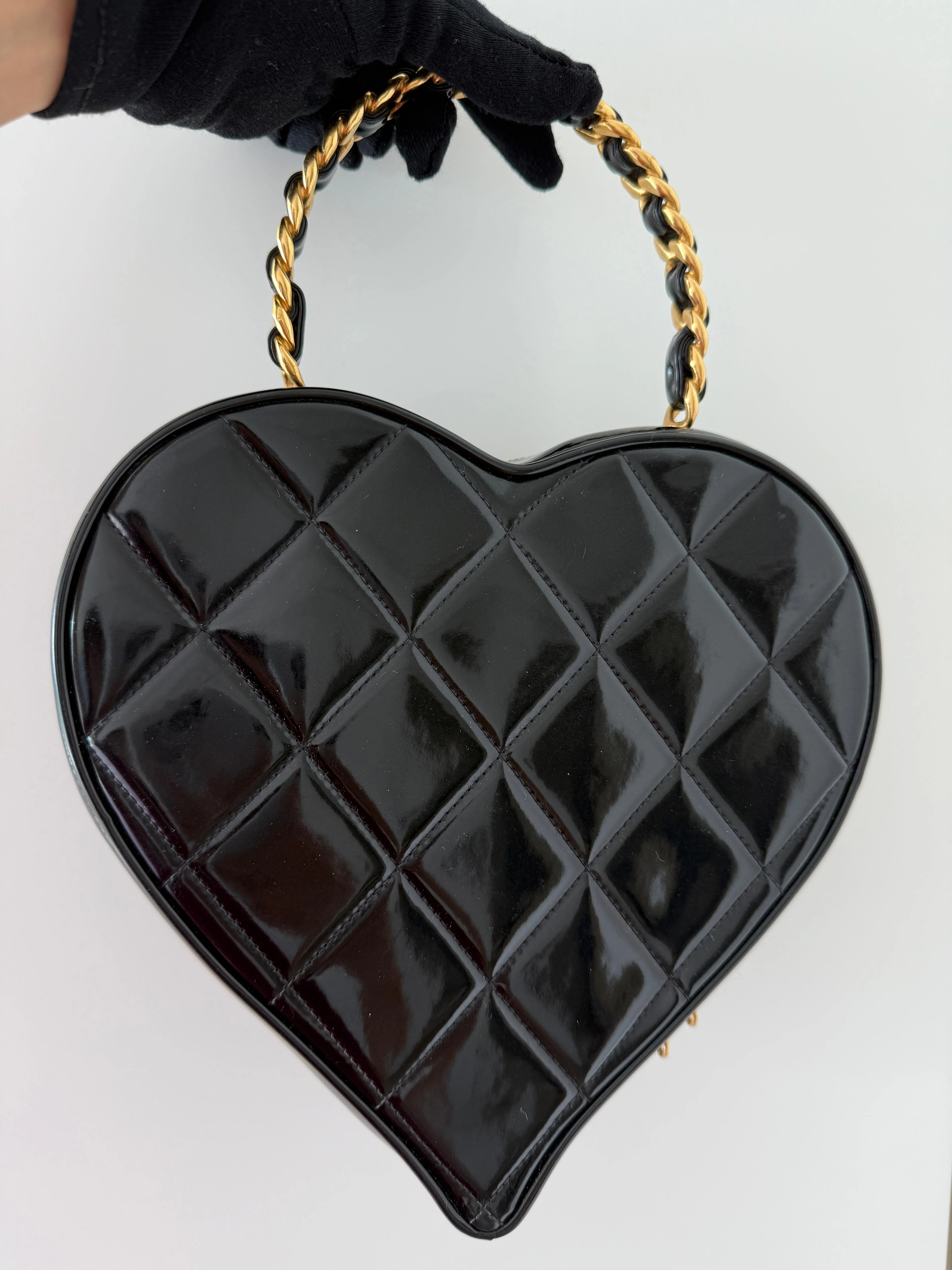 Chanel Vintage 95 Barbie Cc Heart Vanity Bag - Image 2