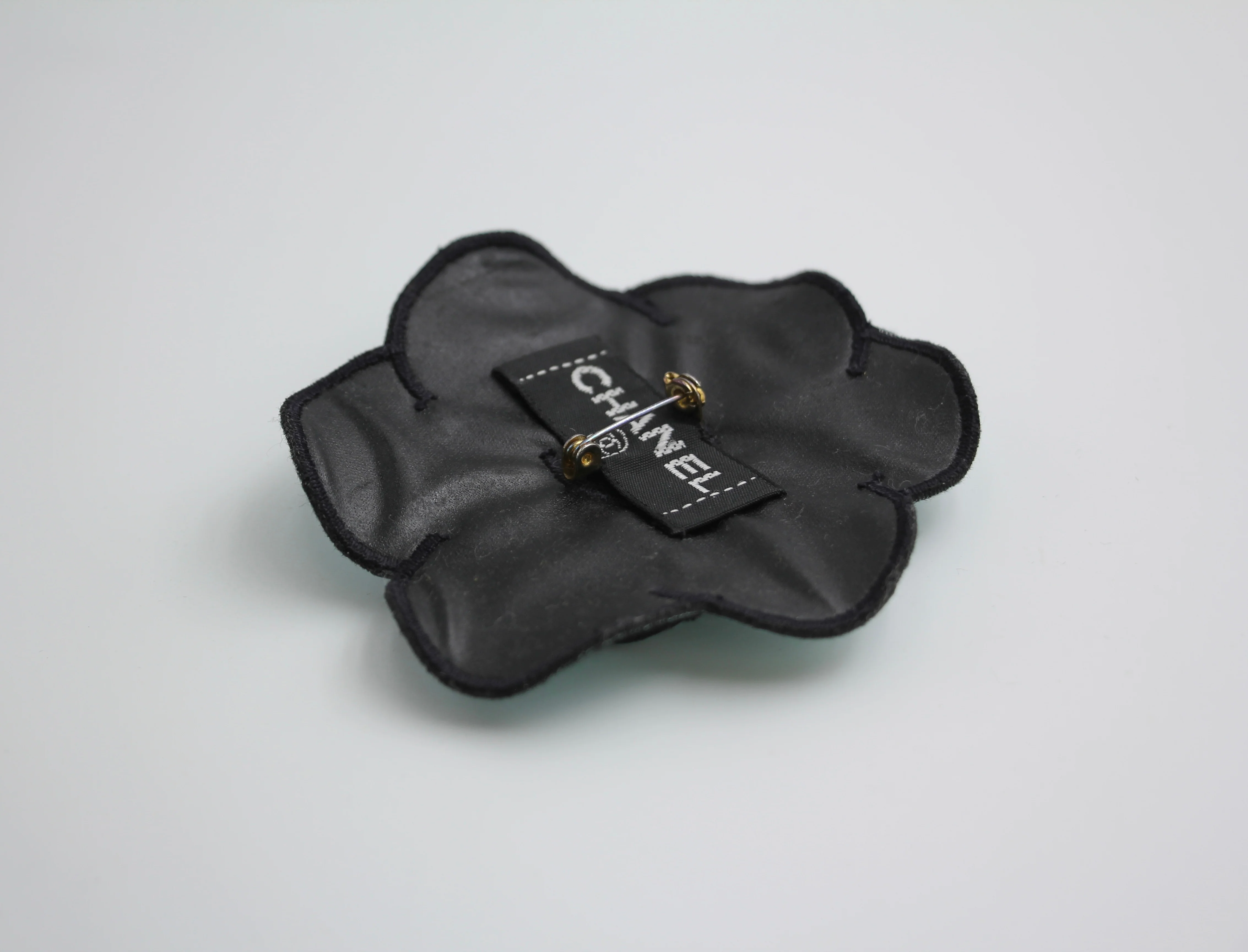 Chanel Vintage 95 Light Blue Embroidered Camellia Brooch - Image 13