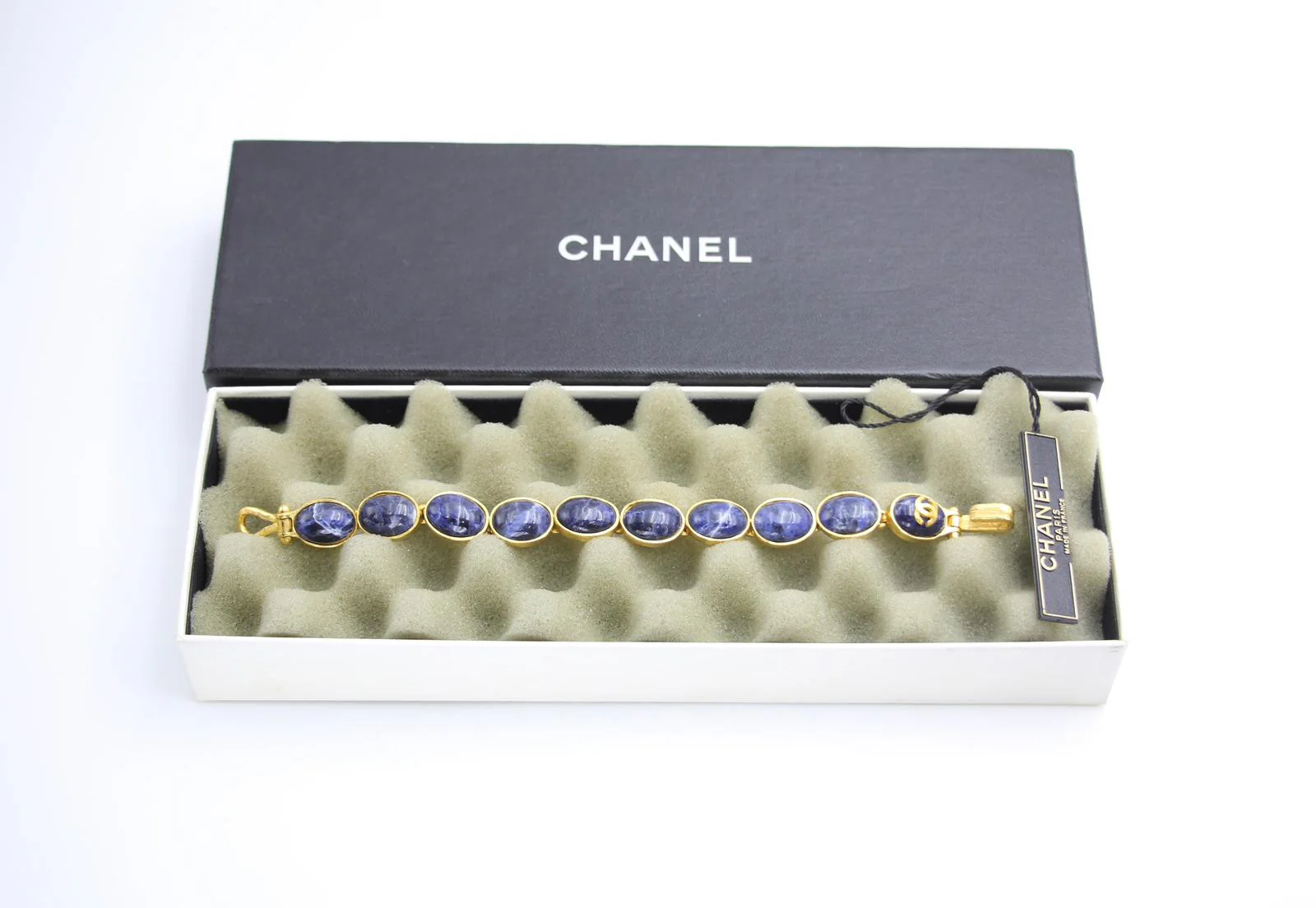 Chanel Vintage 95A Lapis Lazuli Bracelet