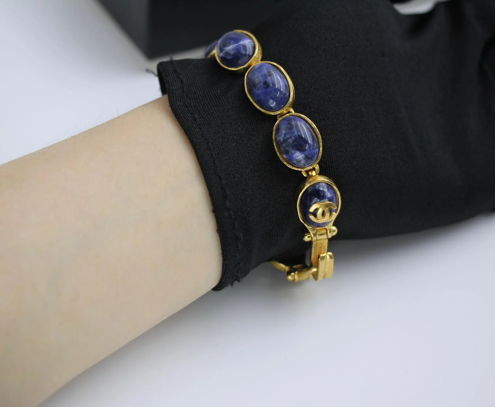 Chanel Vintage 95A Lapis Lazuli Bracelet - Image 12
