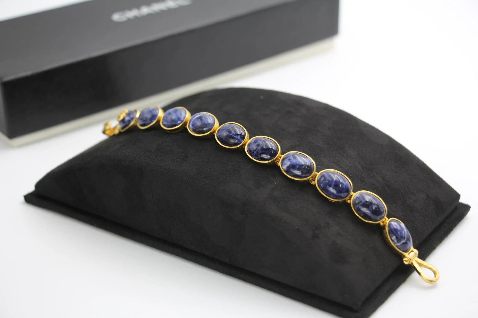 Chanel Vintage 95A Lapis Lazuli Bracelet - Image 13