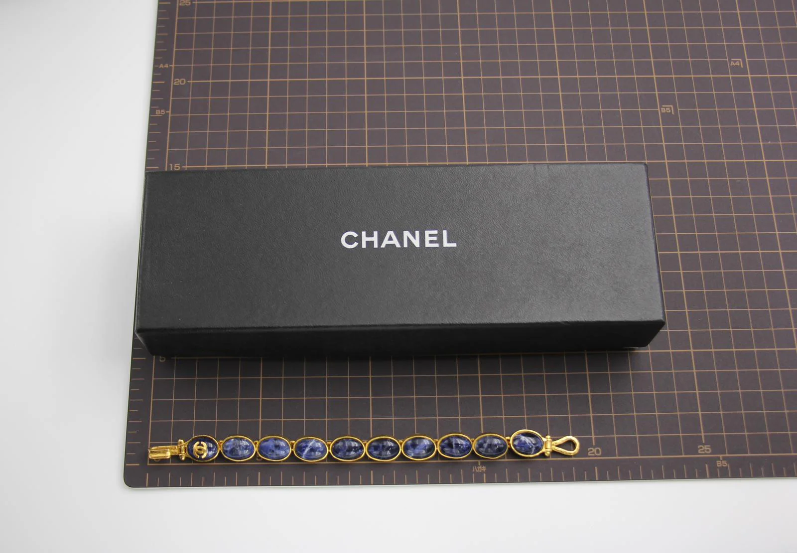 Chanel Vintage 95A Lapis Lazuli Bracelet - Image 15