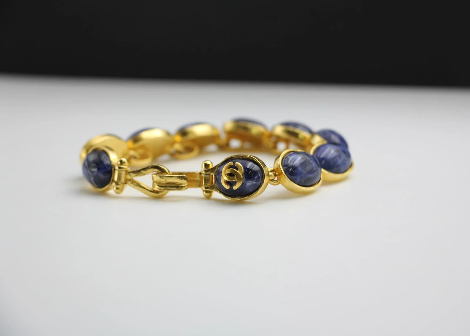 Chanel Vintage 95A Lapis Lazuli Bracelet - Image 6