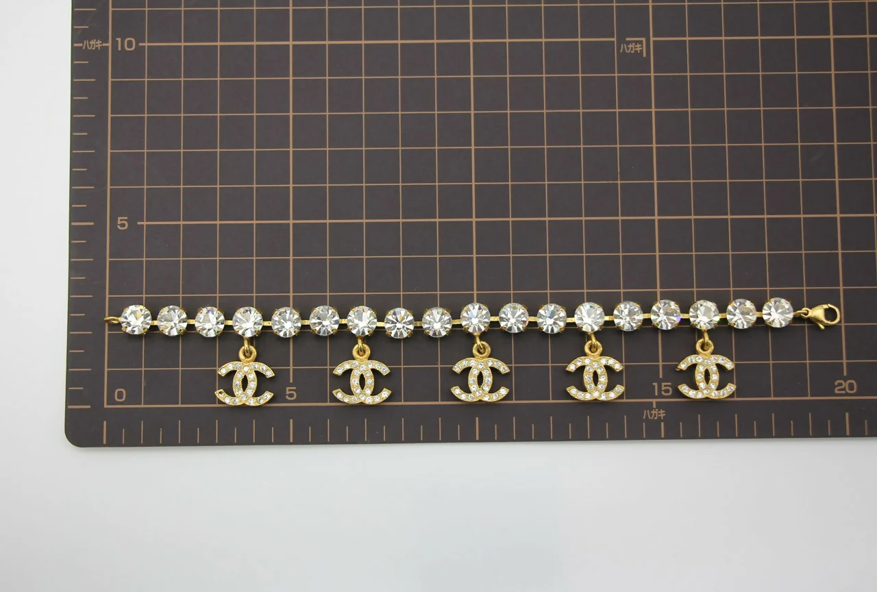 Chanel Vintage 95A Rhinestone Barbie Collarbone Bracelet - Image 10