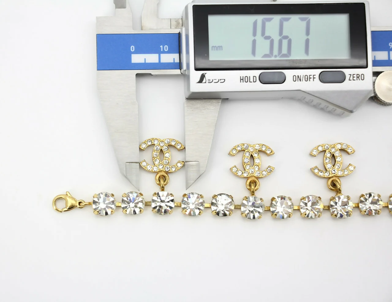 Chanel Vintage 95A Rhinestone Barbie Collarbone Bracelet - Image 9