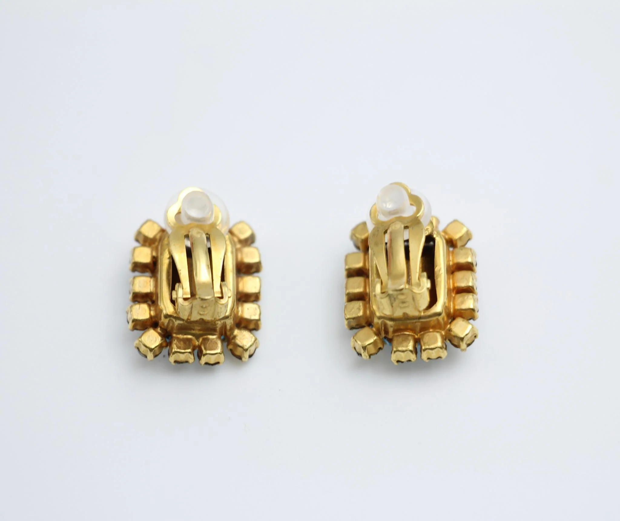 Chanel Vintage 95P Light Blue Rhinestone Barbie Earrings - Image 4