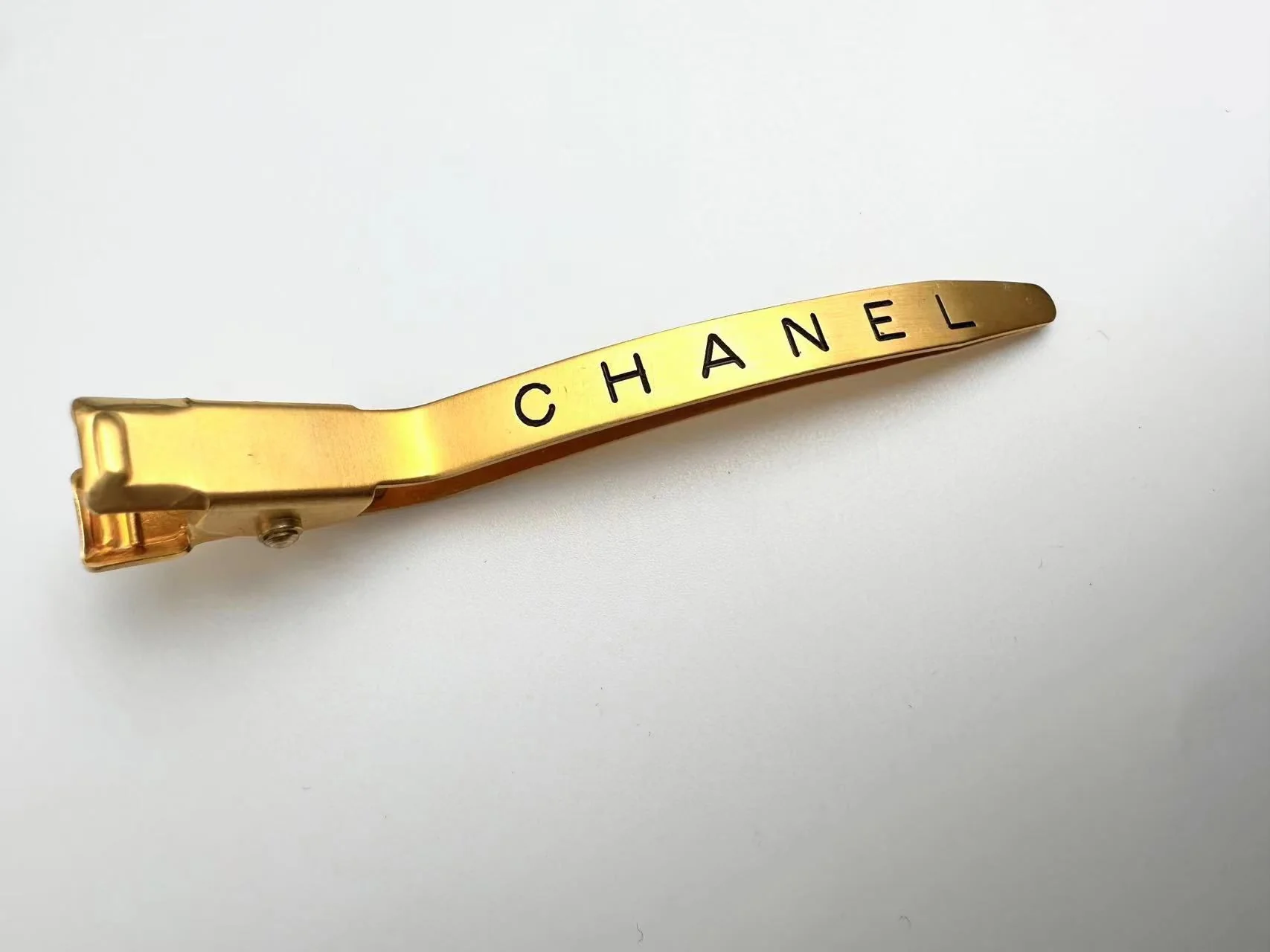 Chanel Vintage 96A Metal Hairpin With English Characters - Image 6