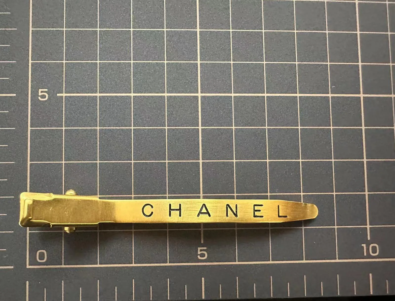 Chanel Vintage 96A Metal Hairpin With English Characters - Image 8