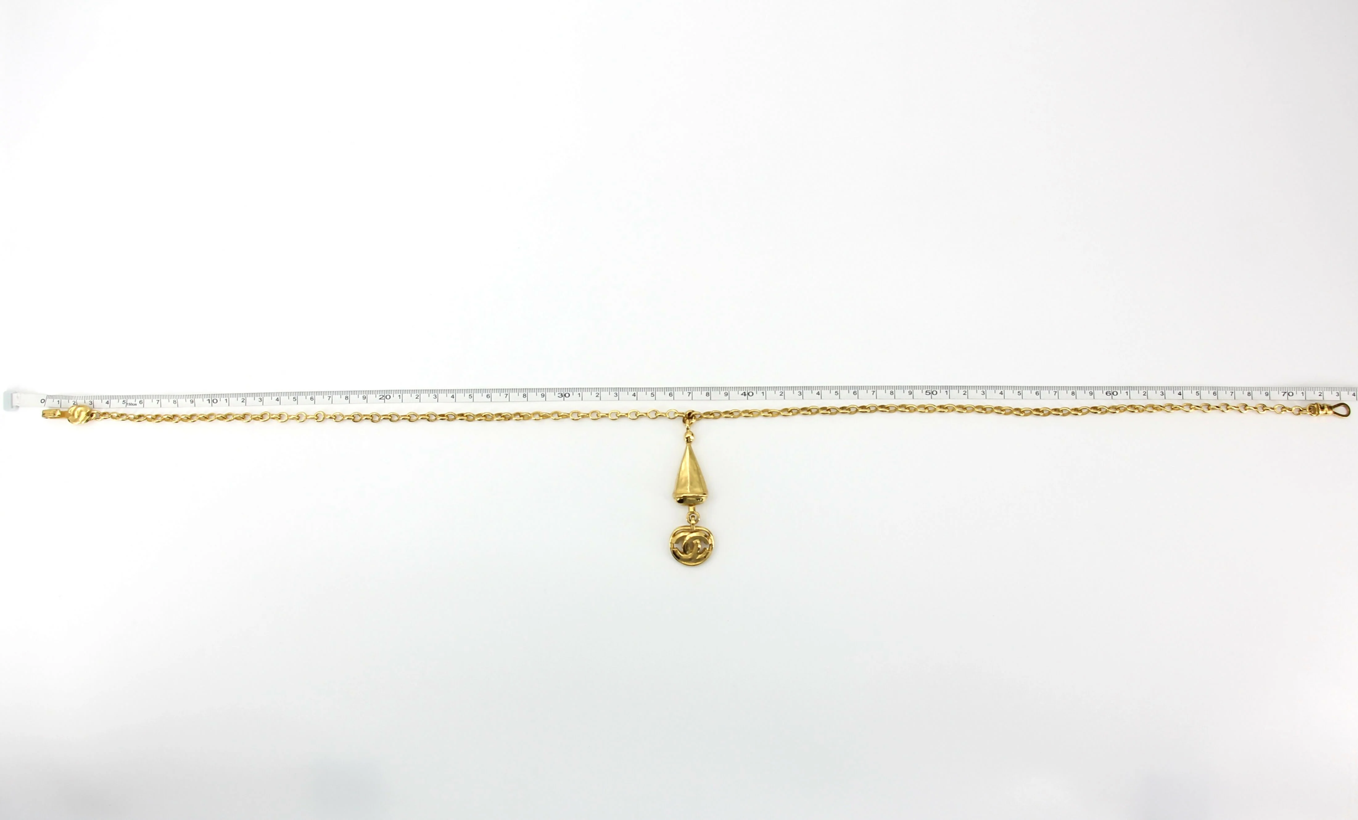 Chanel Vintage 96P Gold-Plated Conical Long Necklace - Image 10