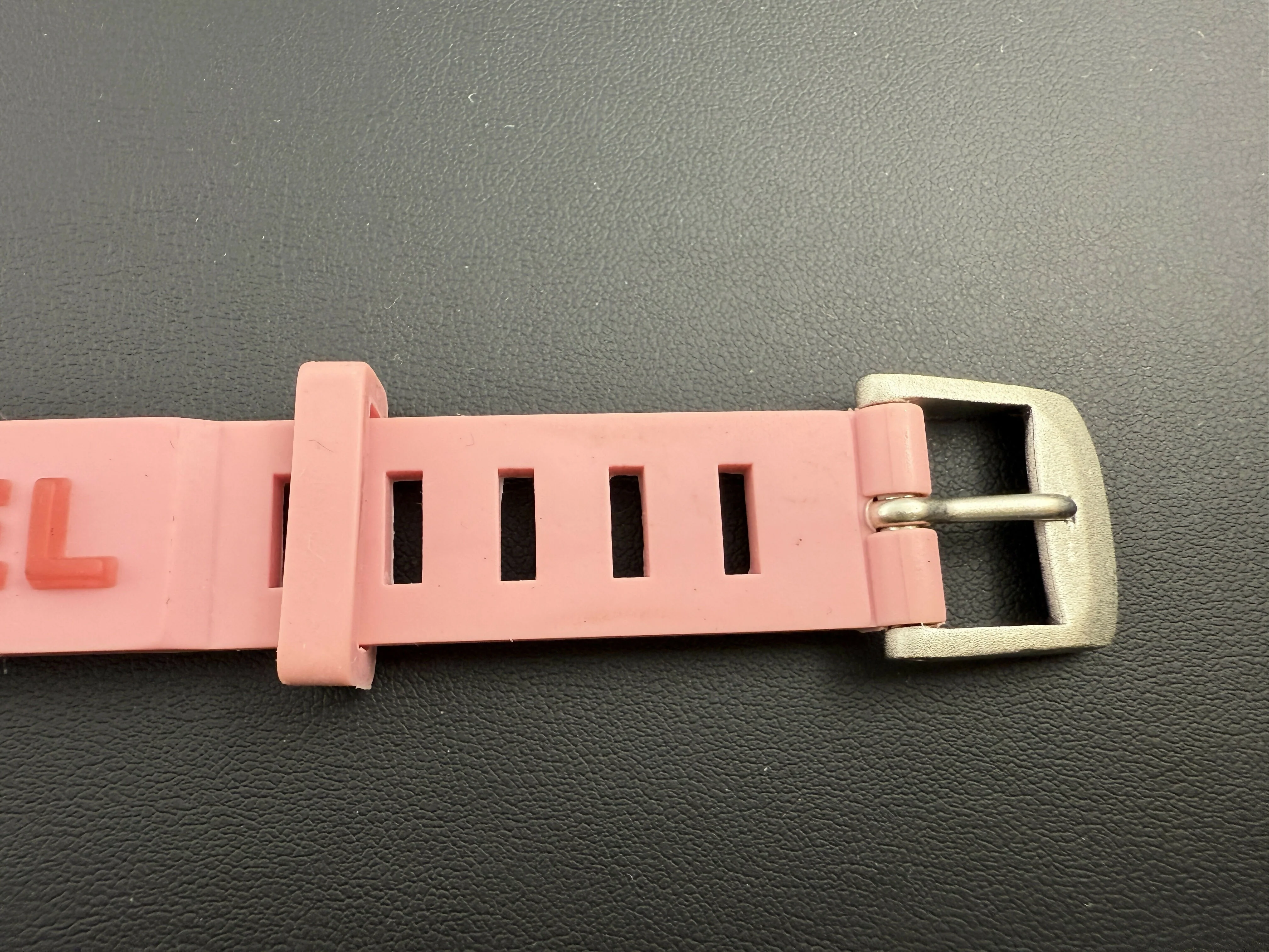 Chanel Vintage 99P Rubber Pink with Peach Wording Bracelet - Image 7