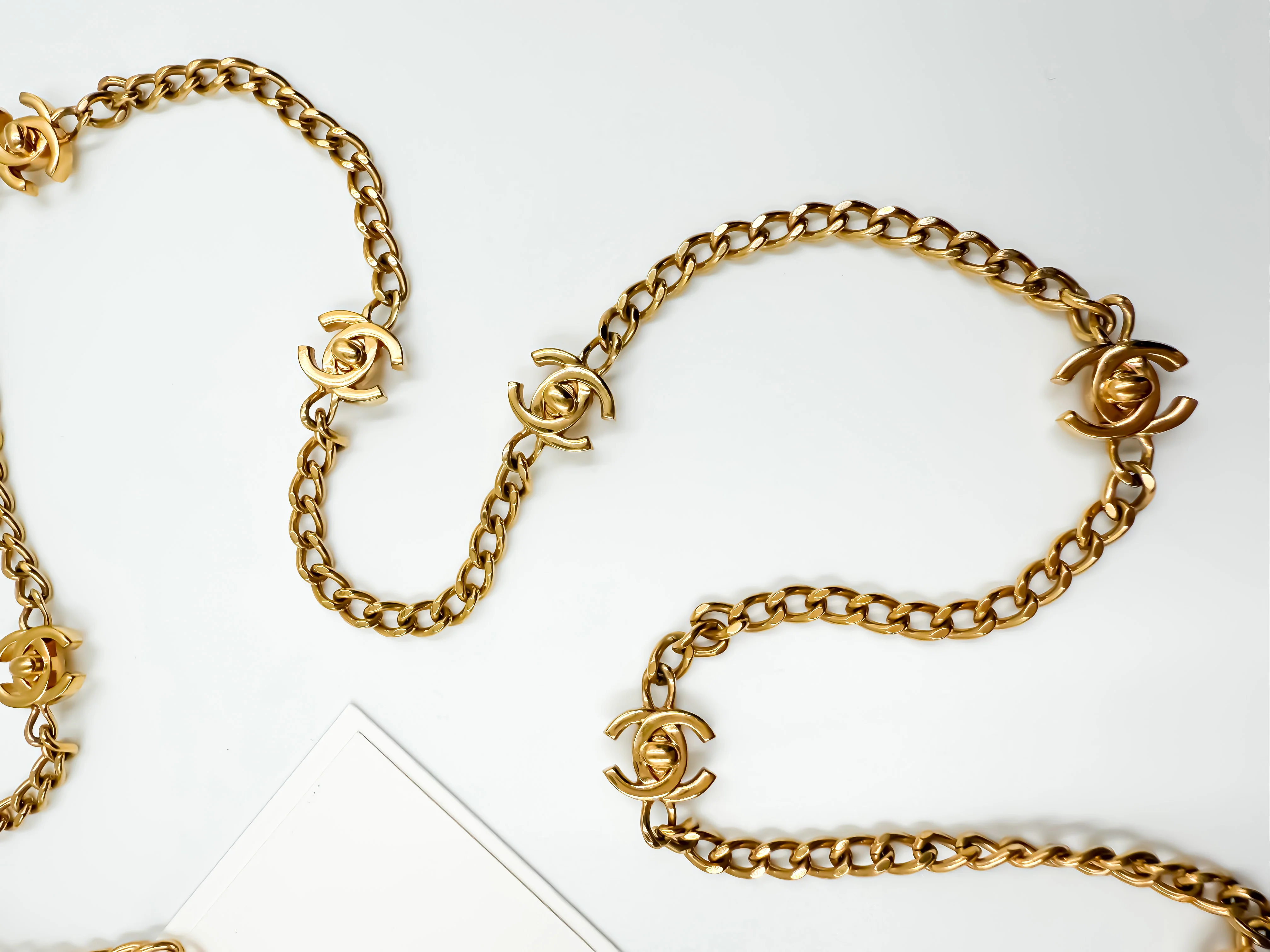 Chanel Vintage CC Turnlock Necklace — Iconic Double-Strand Gold Chain - Image 5