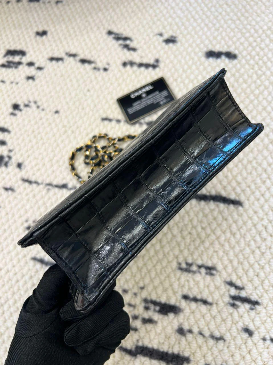 Chanel Vintage Crocodile Enveloppe Flap Bag - Image 10