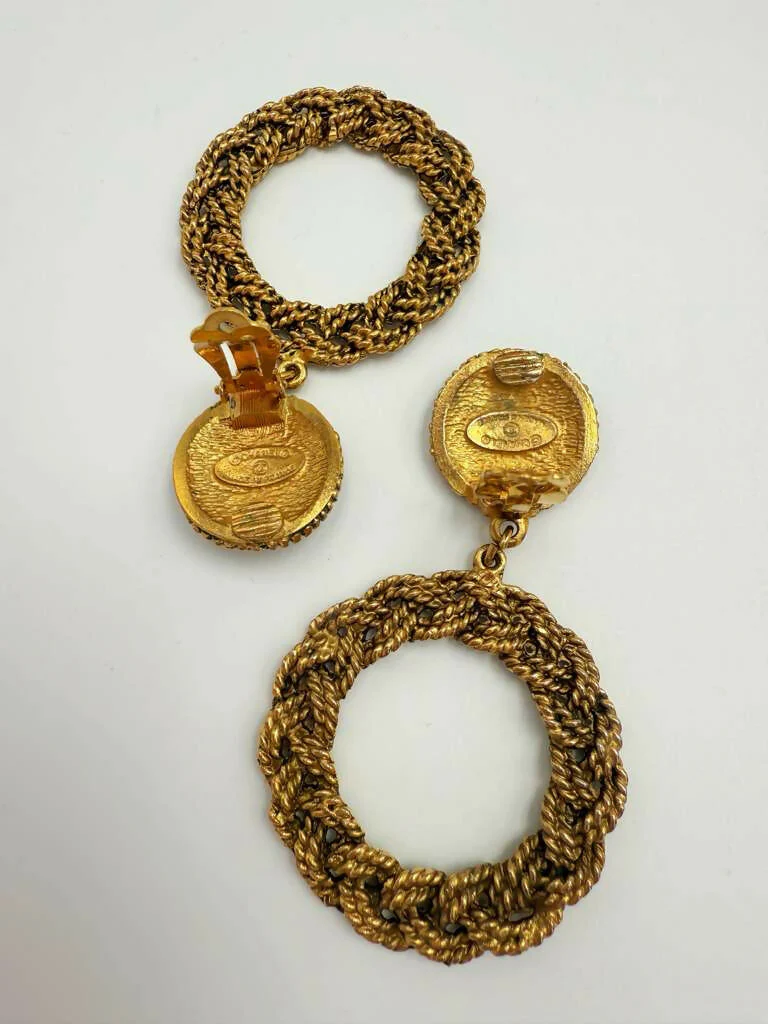 Chanel vintage Logo Earrings - Image 2