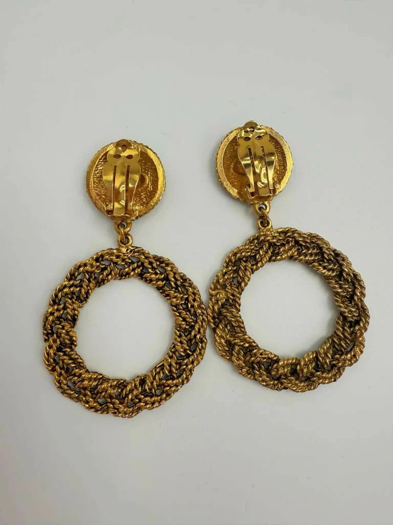 Chanel vintage Logo Earrings - Image 3