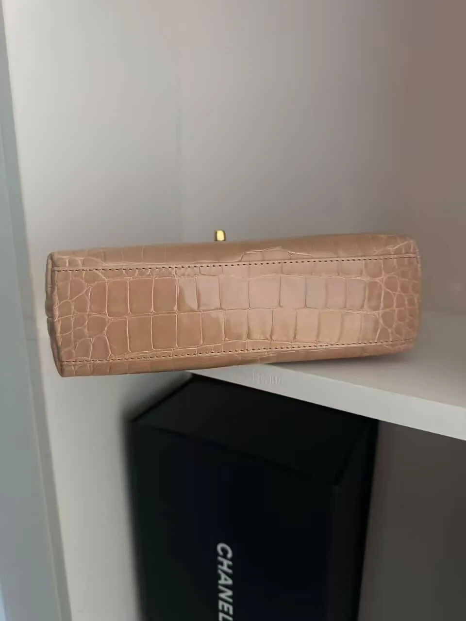 Chanel Vintage Mini Top Handle in Blush Crocodile (Series 2) - Image 5