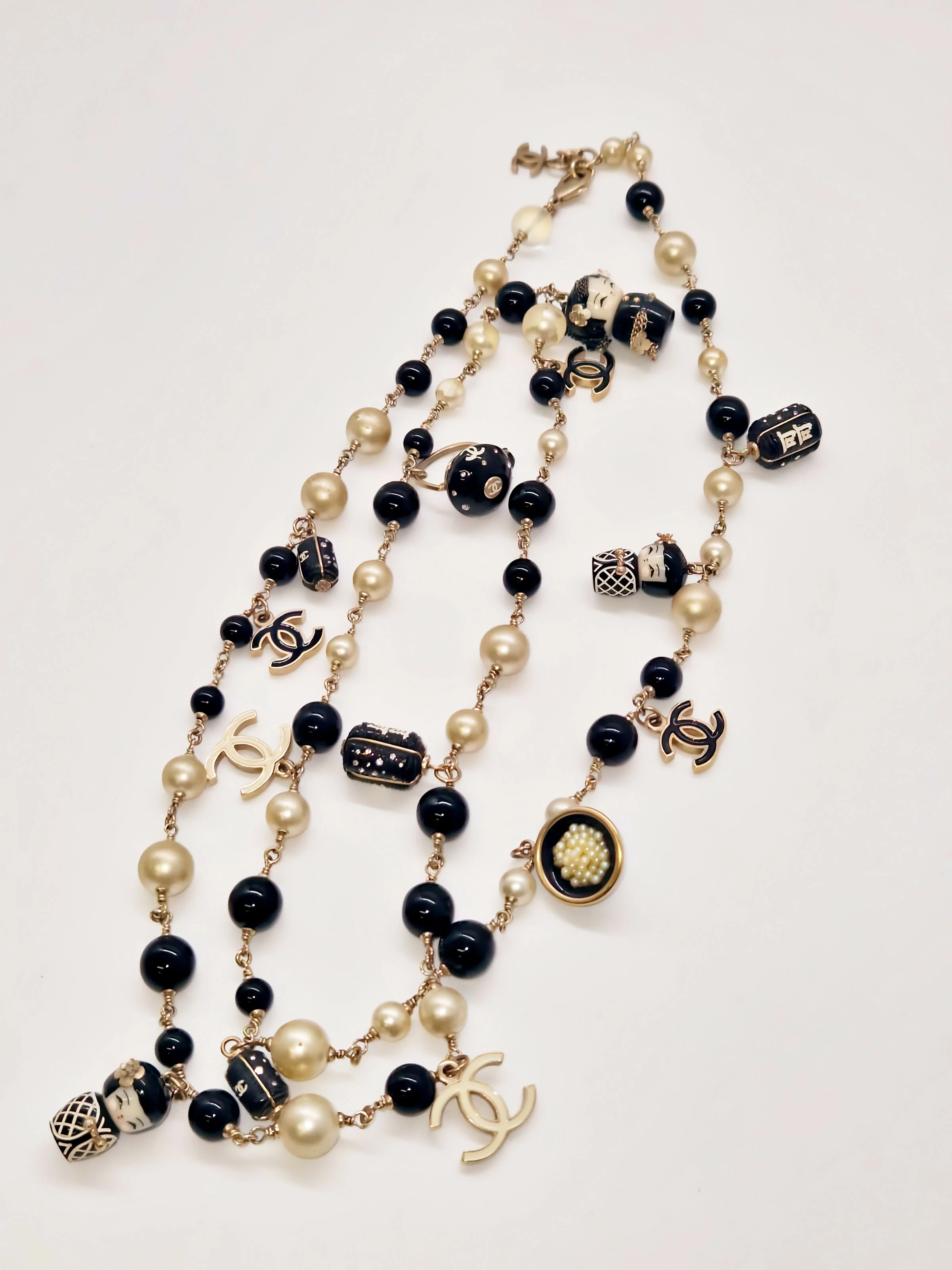 Chanel Vintage Shanghai Doll CC Necklace. - Image 4