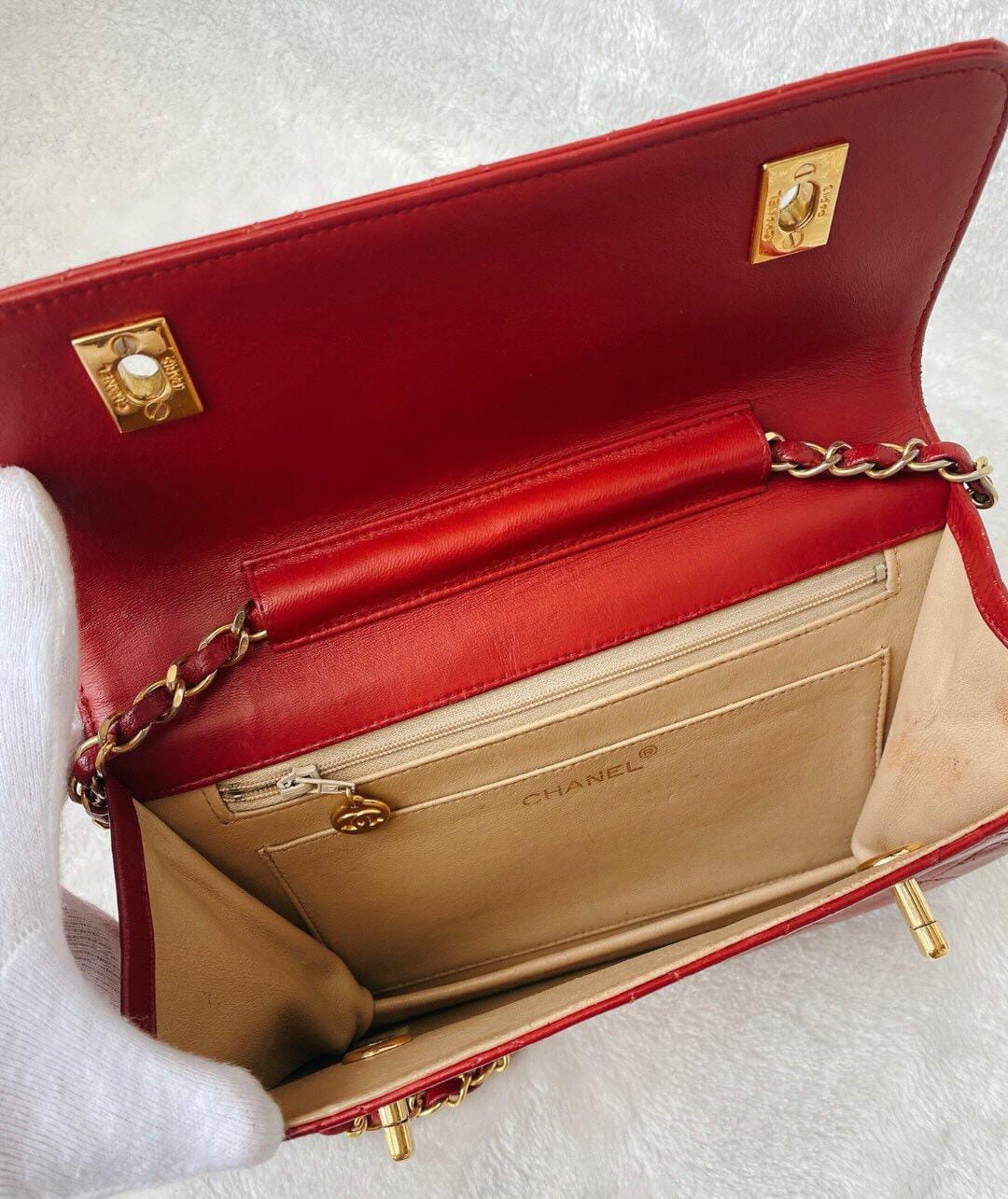 Chanel Vintage Timeless Classic CC Double Turn Lock Bag - Image 2