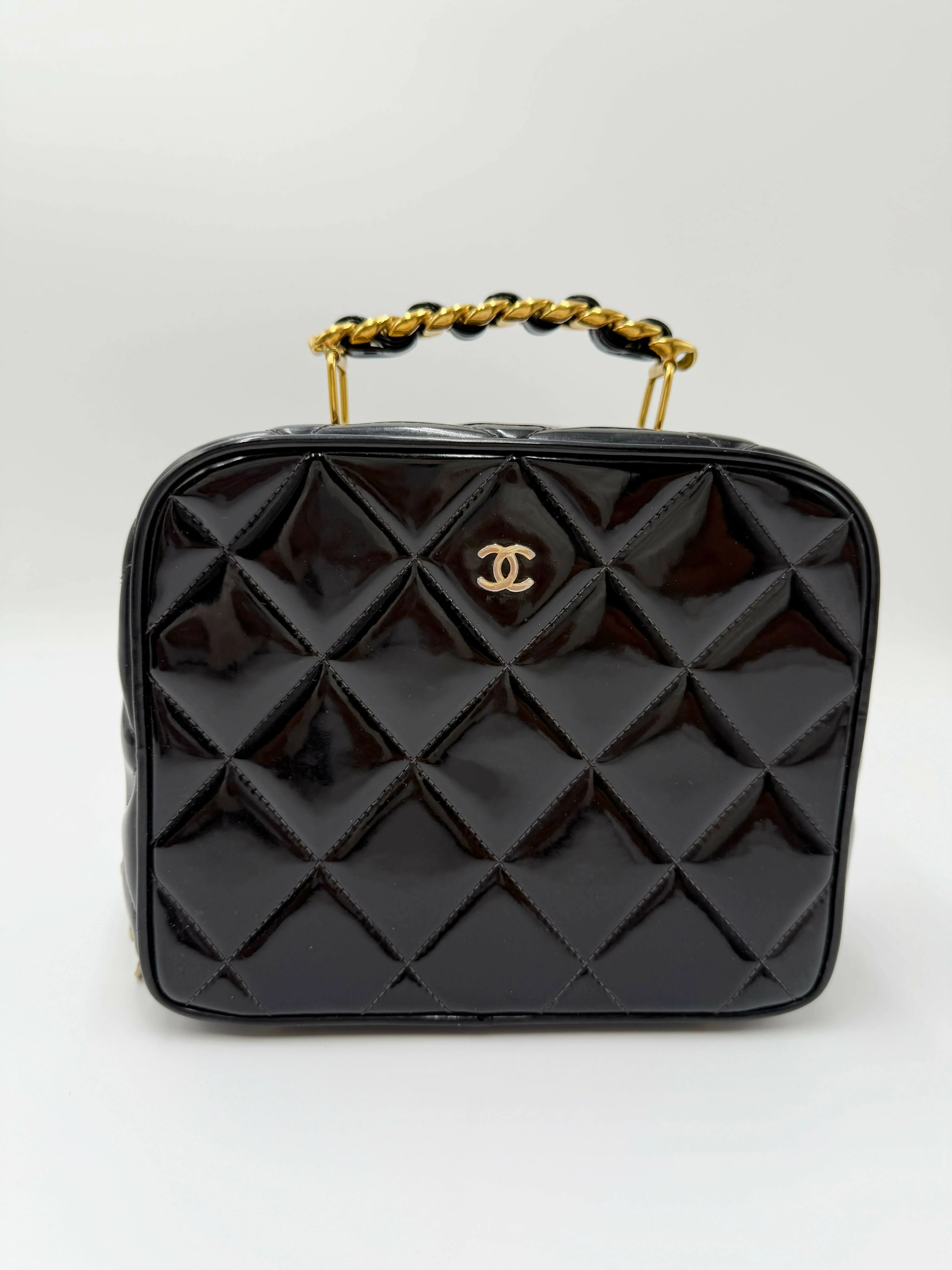 Chanel Vintage Ultra Rare 1995 Barbie Logo Vanity Bag - Image 3