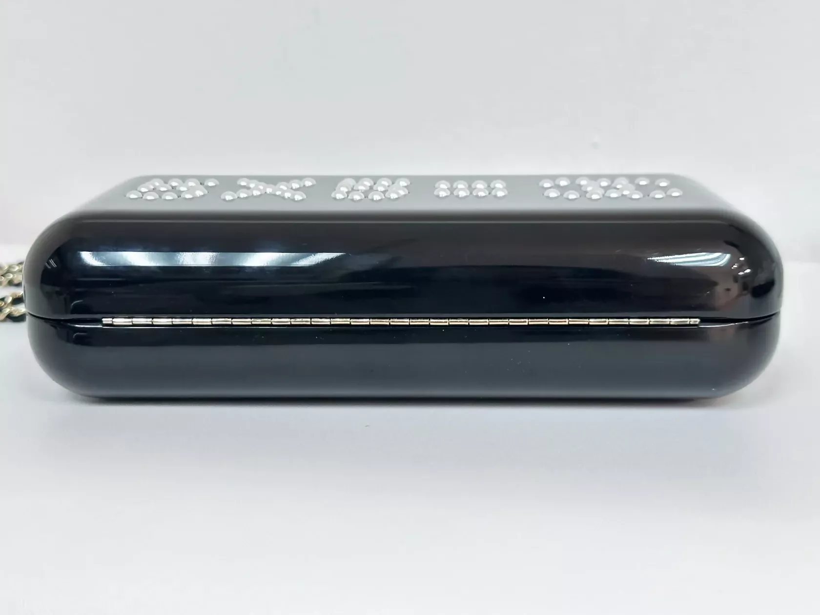 Chanel “Votez Coco” Pearl Plexiglass Minaudière Evening Clutch - Image 3