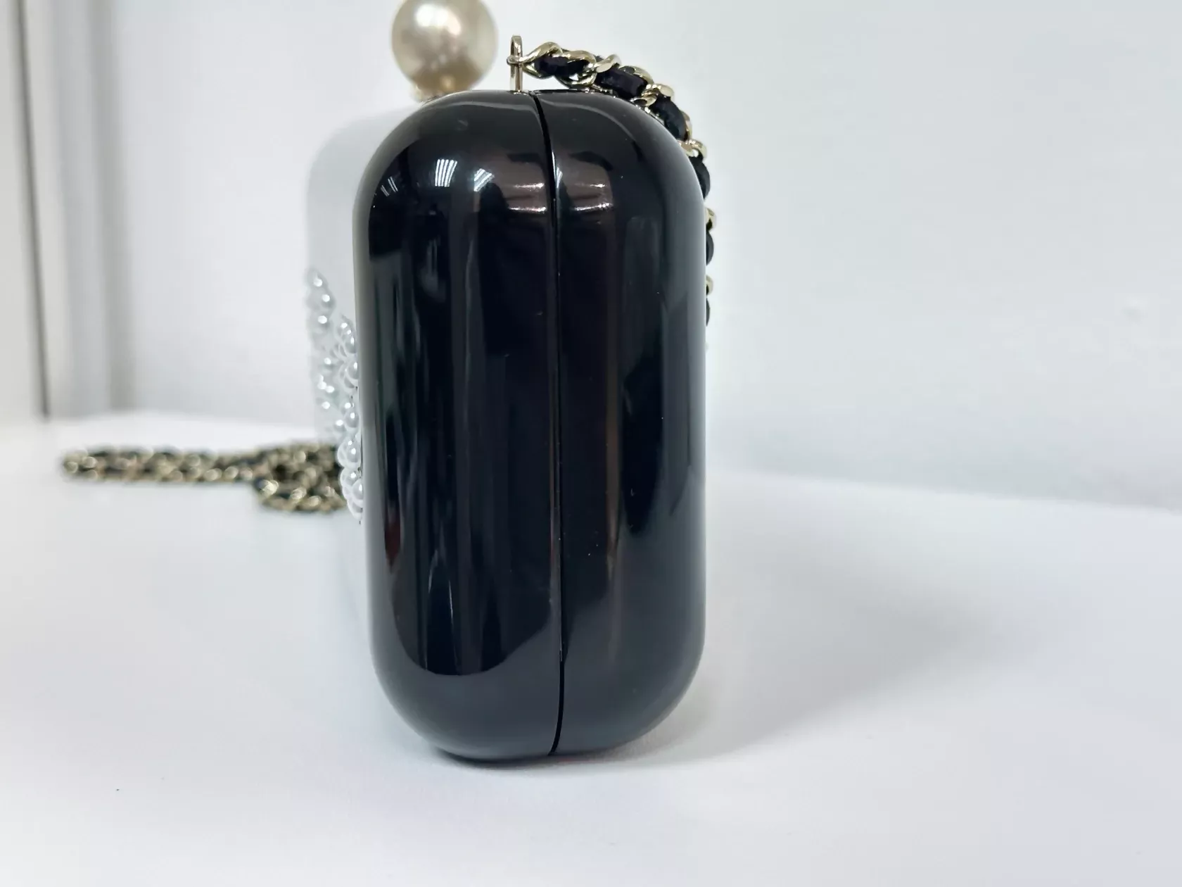 Chanel “Votez Coco” Pearl Plexiglass Minaudière Evening Clutch - Image 5