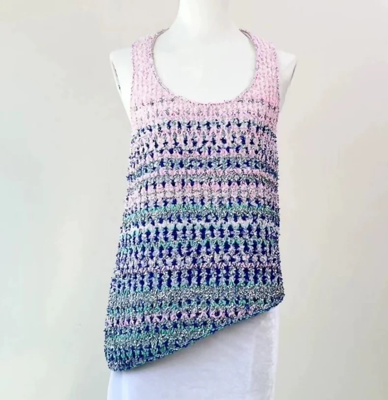 Chanel 18 Cascade Pink and Blue Gradient top - Image 5